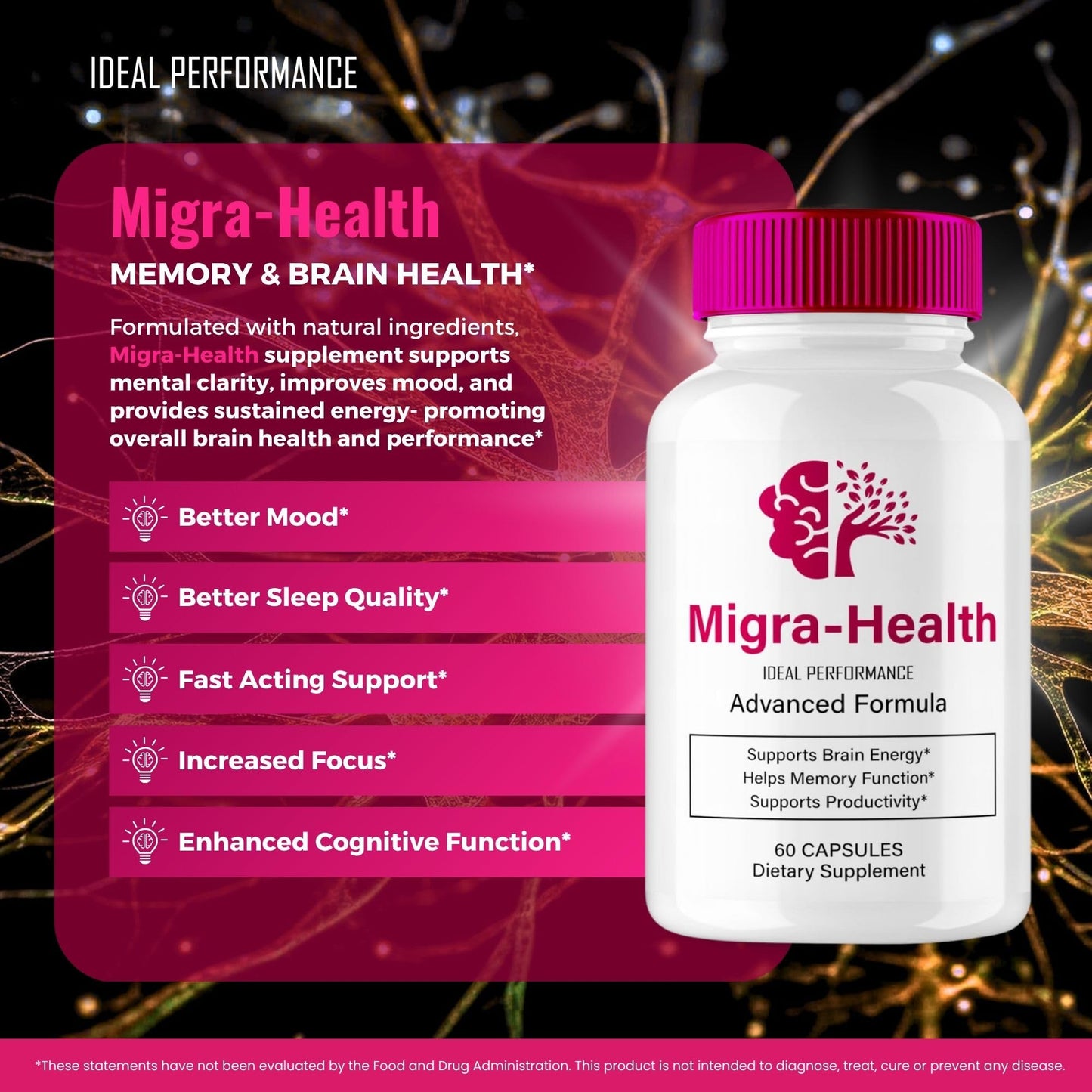 IDEAL PERFORMANCE Migra-Health Capsules, 300 Count