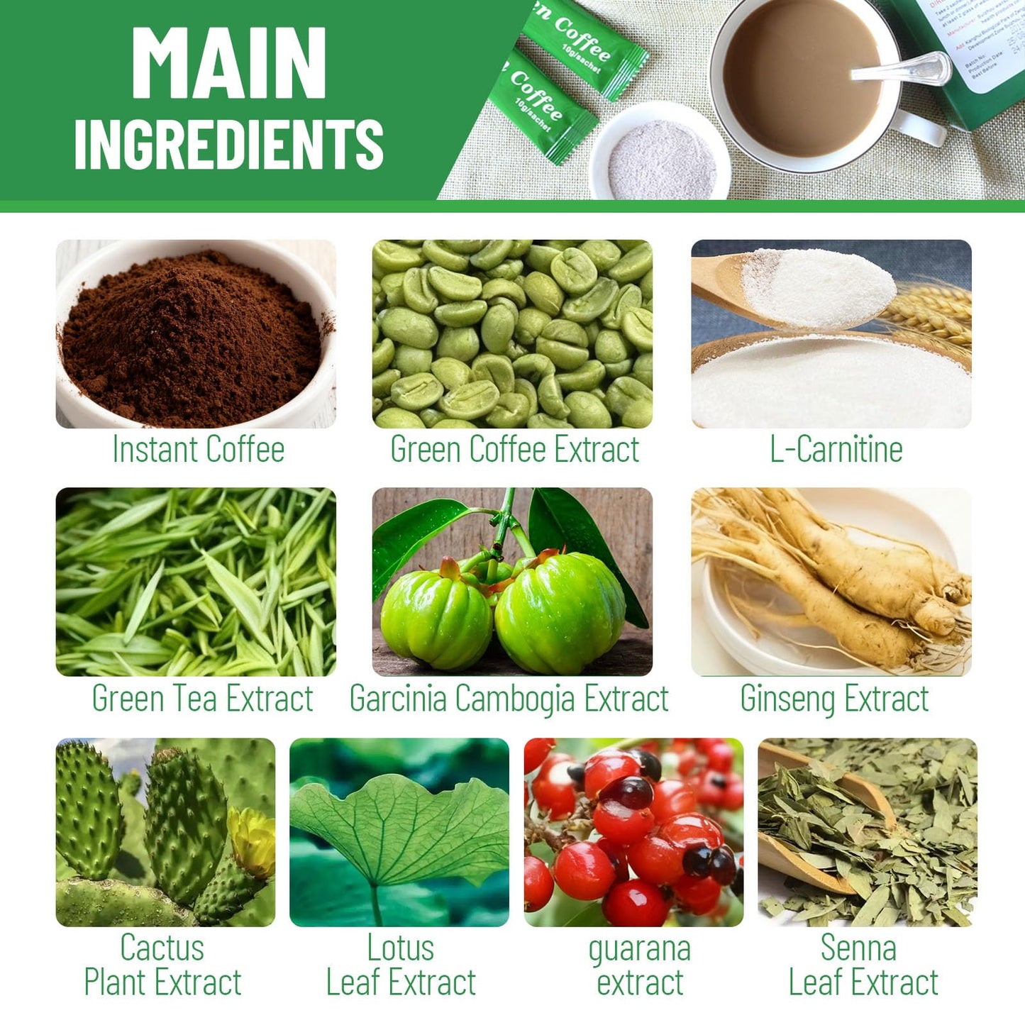 AIHIYO Green Coffee Bean Extract Powder 0.35 Ounce