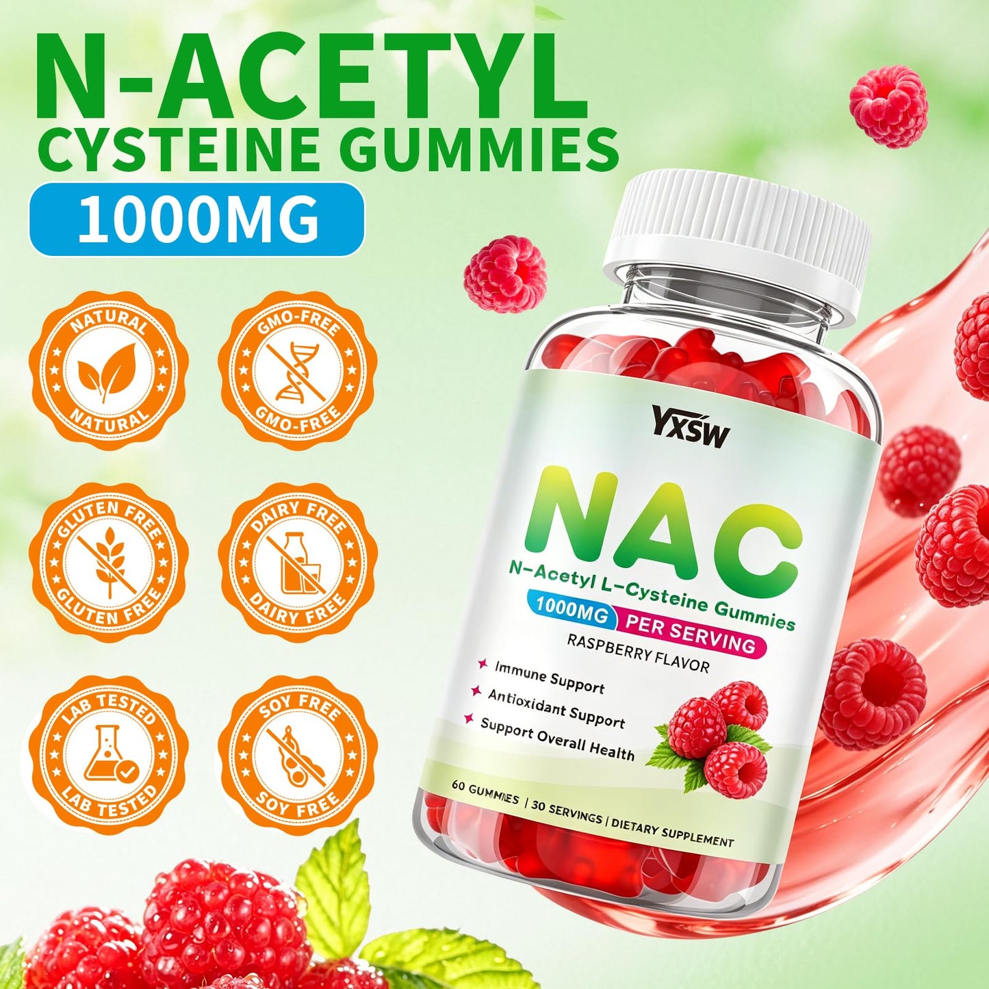 YXSW NAC Gummies 120 Count