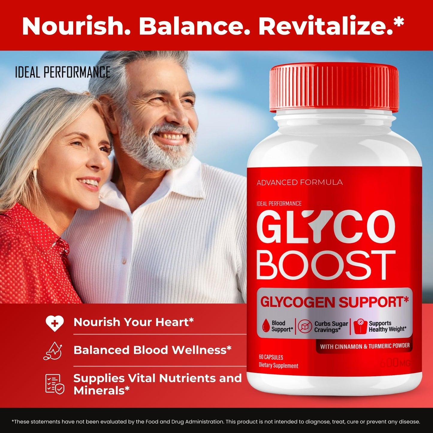 IDEAL PERFORMANCE Glyco Boost Blood Capsules, 60 Count