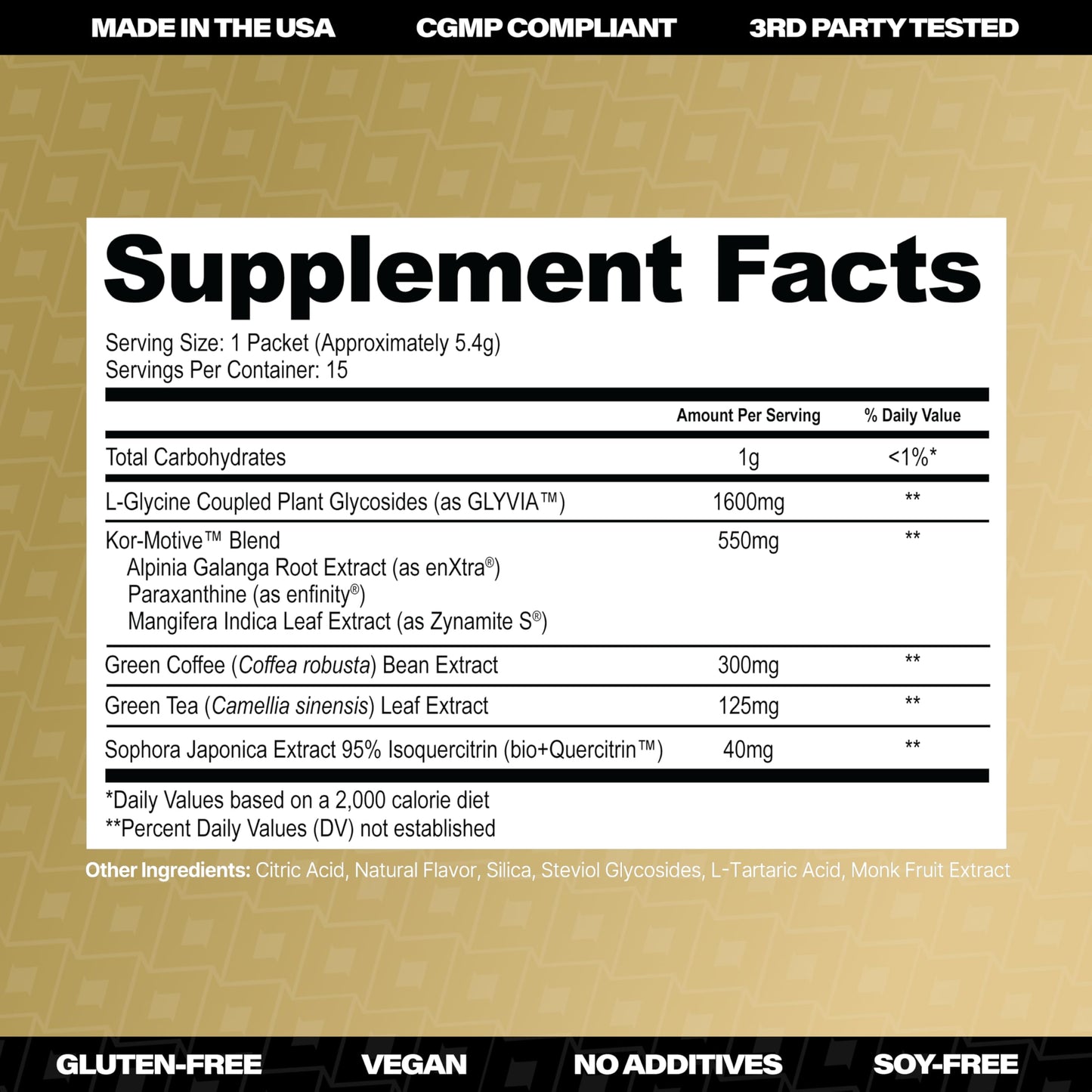 KORRECT LIFE Edge Paraxanthine Powder, 15 Single-Serve Packets