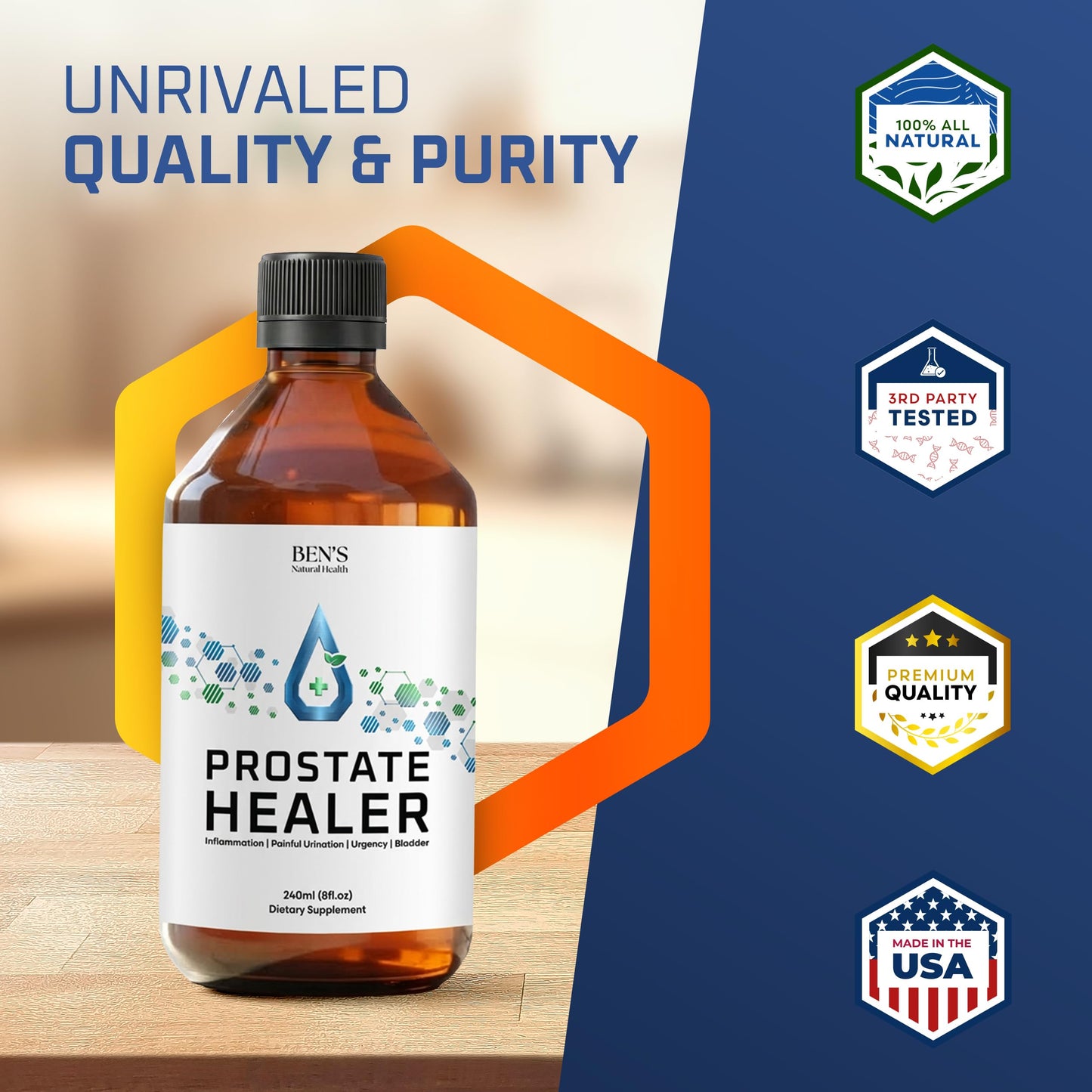 Ben's Natural Health Prostate Healer Capsules, 8 Fl Oz, 3 Pack