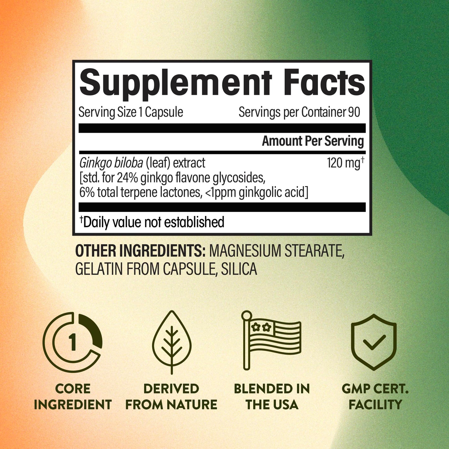 NGL Ginkgo Biloba Capsules 90 Count
