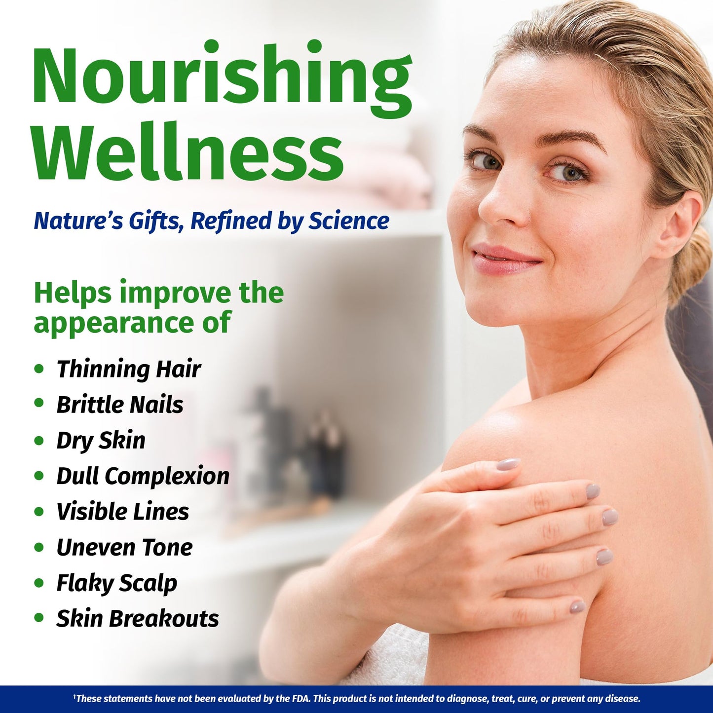 1 Body Hair Skin and Nails Vitamins with Biotin Capsule, 60 Capsules