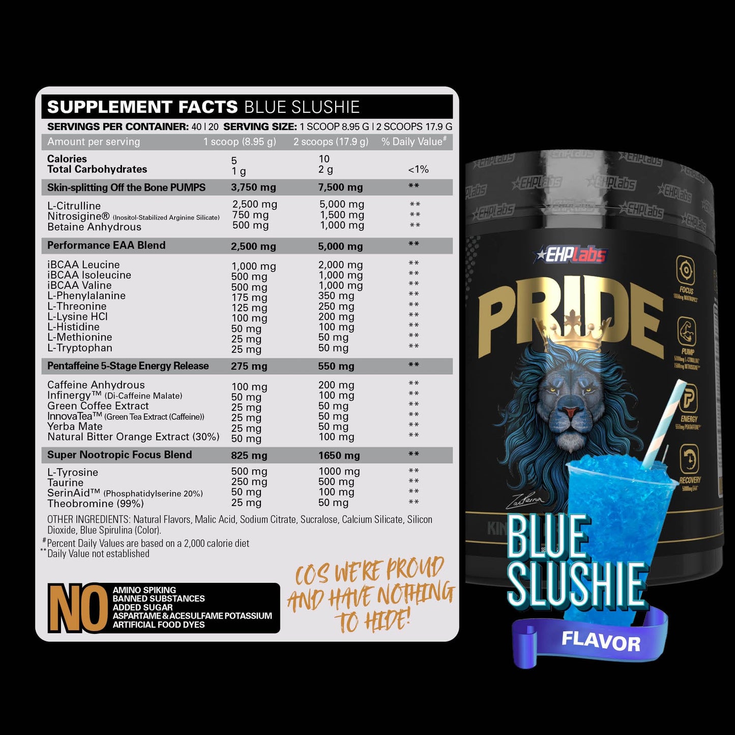 EHP Labs Pride Pre Workout Powder 12.6 Ounce