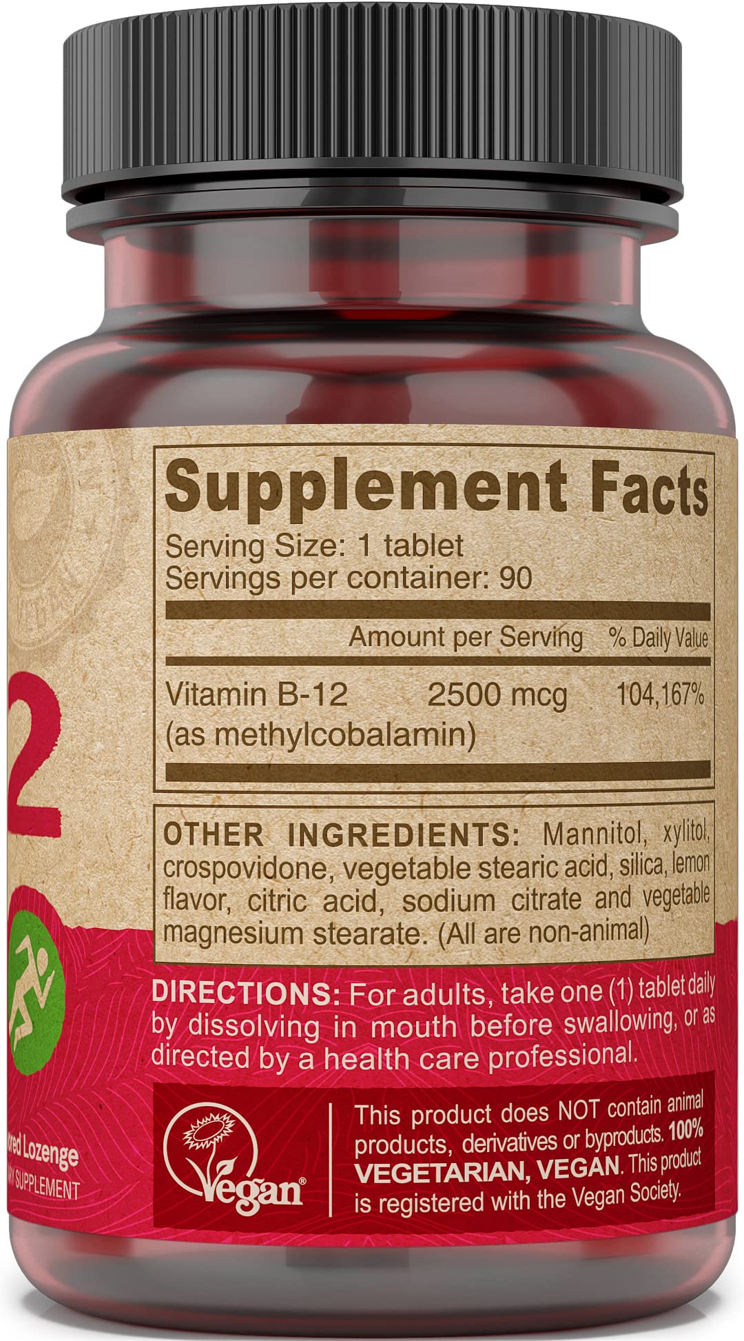 DEVA B-12 High Potency 2500 mcg Fast Dissolve Sublingual Tablets, 270