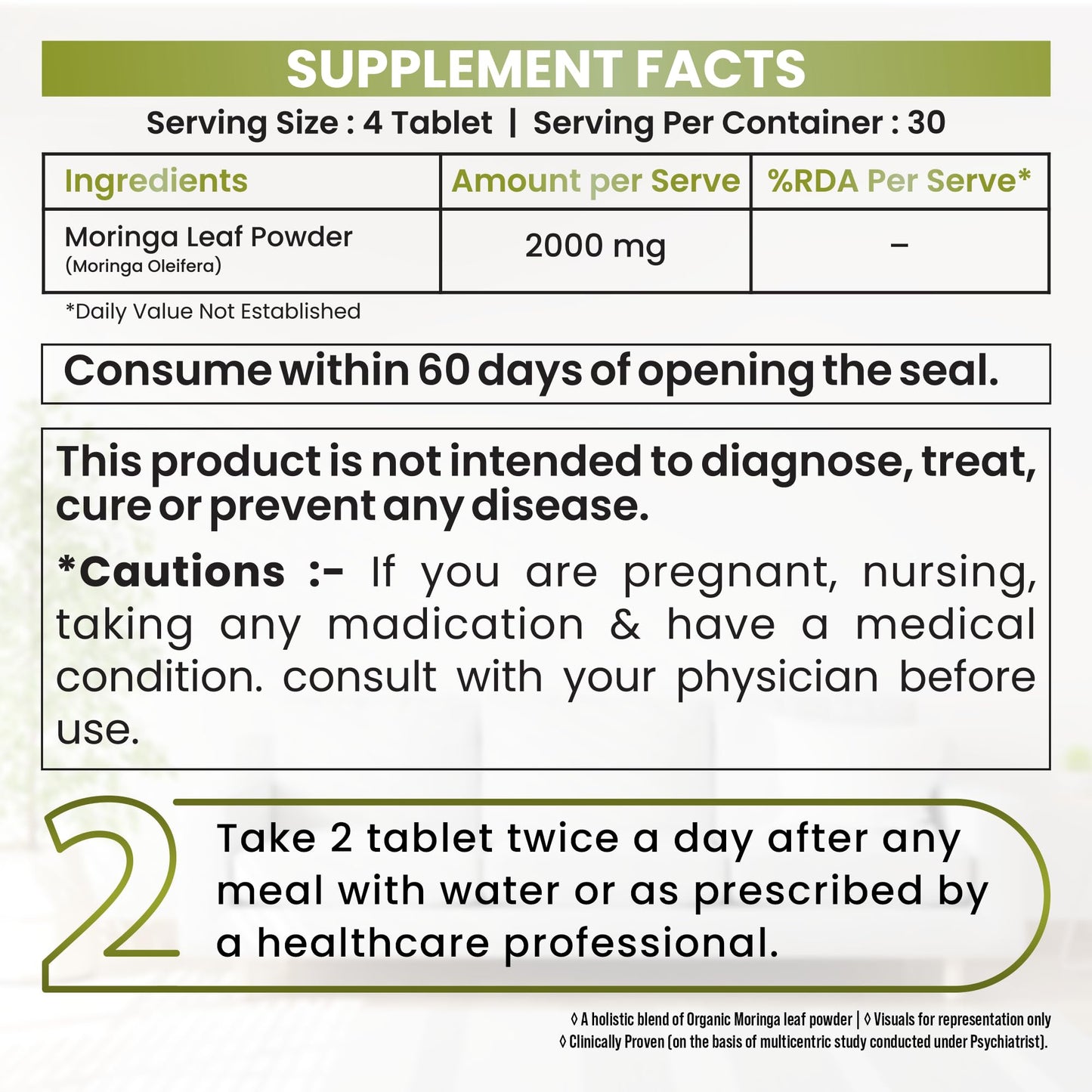 Lavaya Organic Moringa Tablets Tablet 1 Count