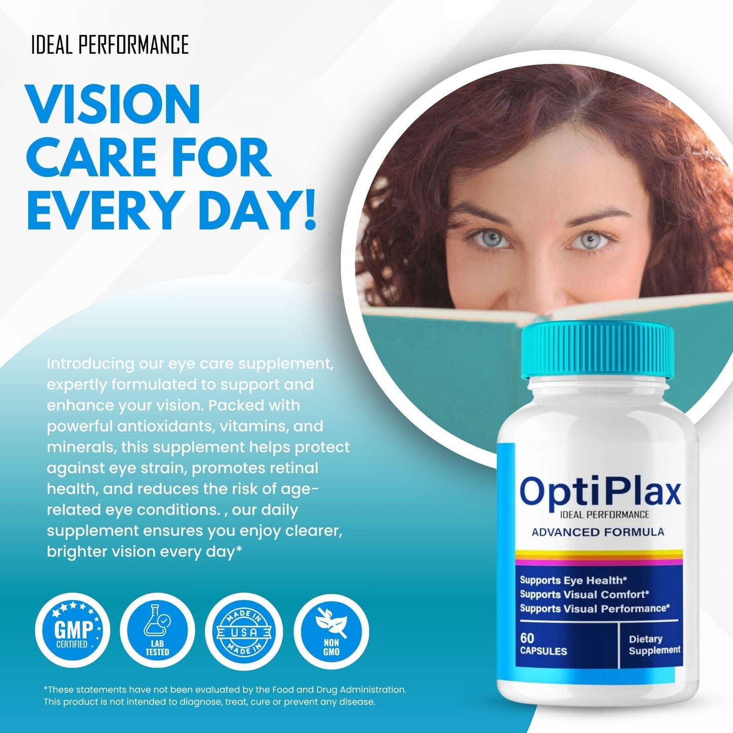 IDEAL PERFORMANCE OptiPlax Vision Support Capsules, 120 Capsules