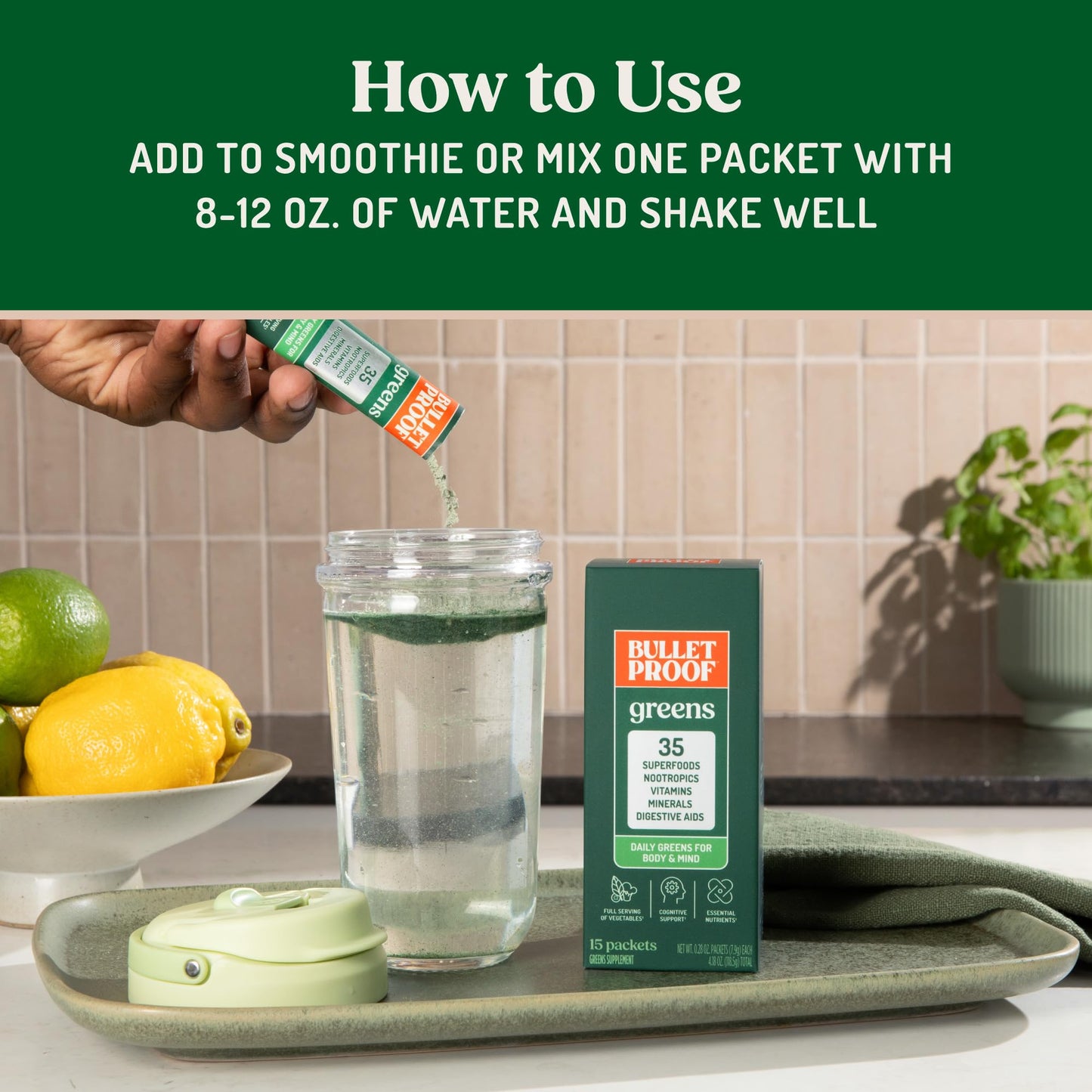 Bulletproof Greens Powder 15 Count