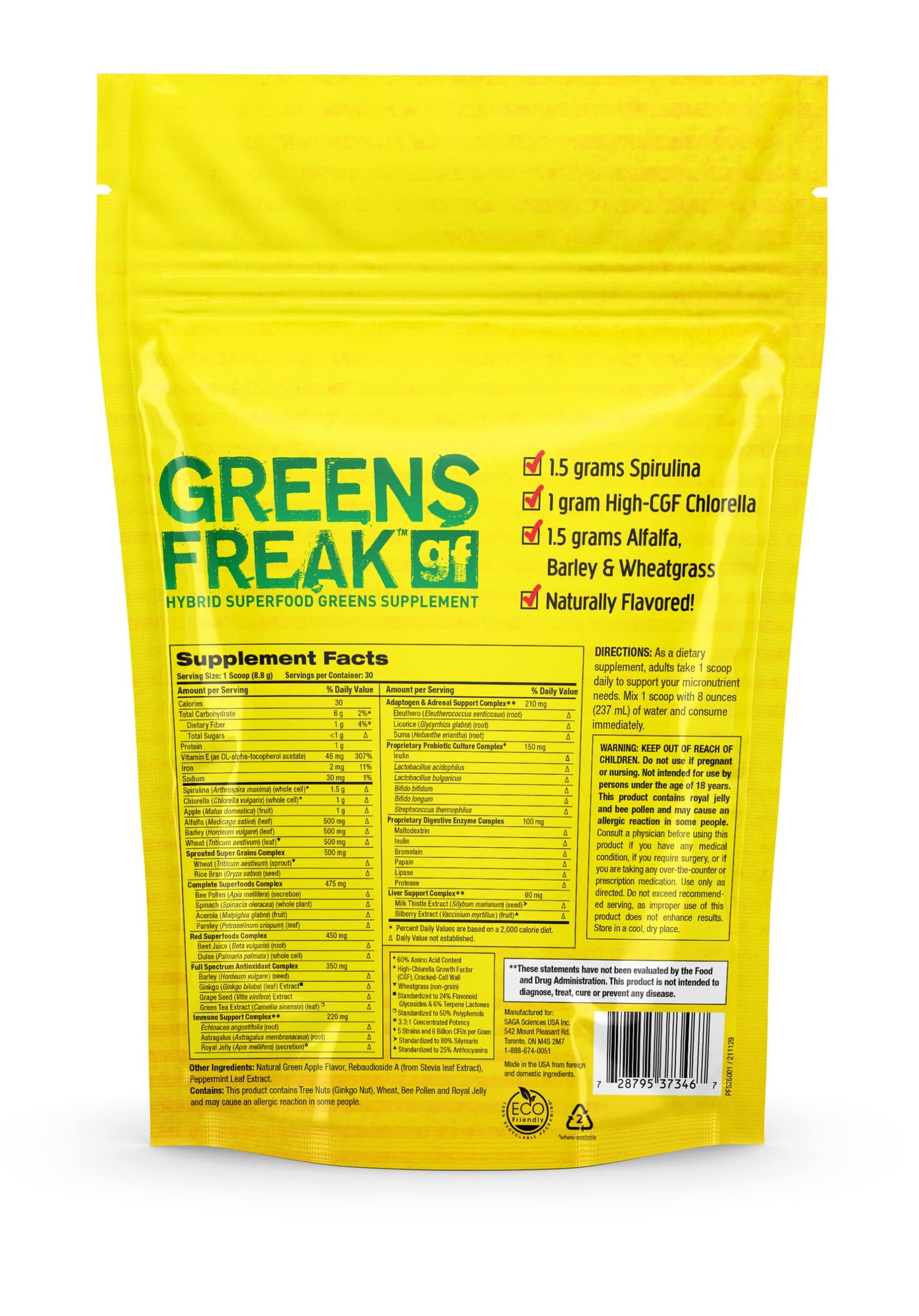 Pharmafreak Greens Freak Super Greens Powder 9.4 Ounce