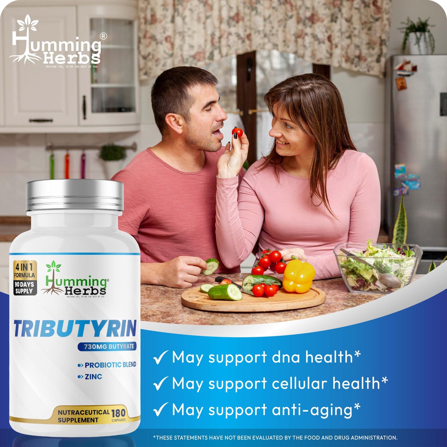Humming Herbs Tributyrin Complex Capsule, 180 Count