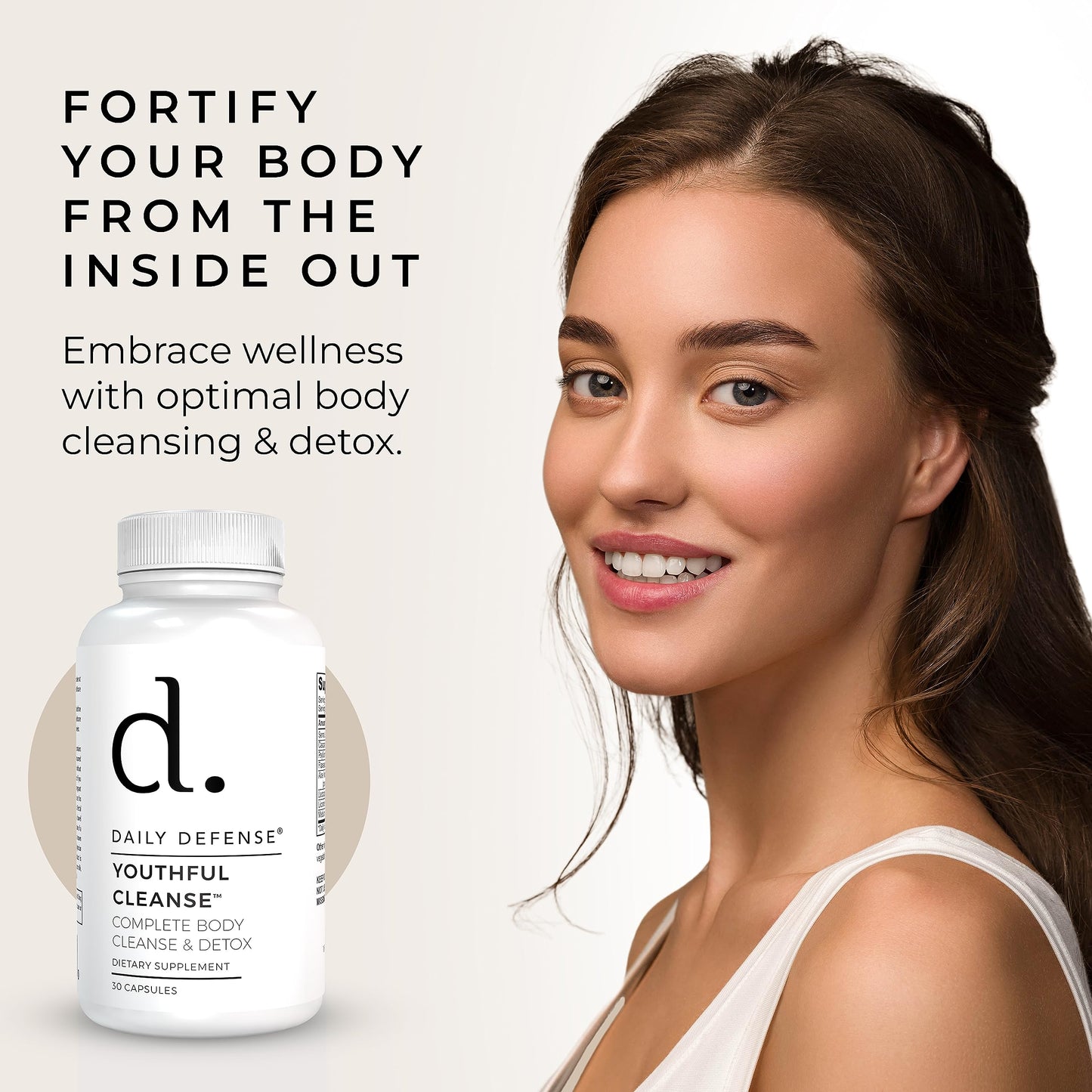 Daily Defense 14 Day Cleanse Pills Colon Cleanser Detox for Weight Flush Intestinal Cleanse Pills & Probiotic - Fast Natural Laxative for Constipation Relief - Bowel Movement Supplements for Stomach Bloating 30 Capsules