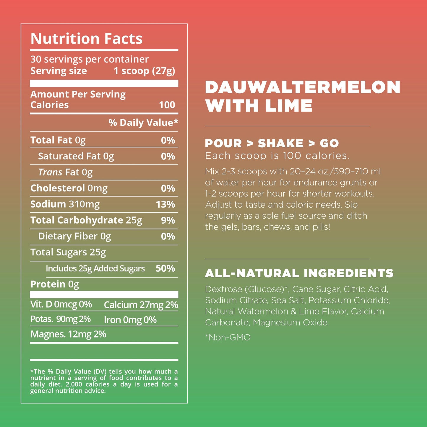 Tailwind Nutrition Endurance Fuel Dauwaltermelon Powder 48 Servings