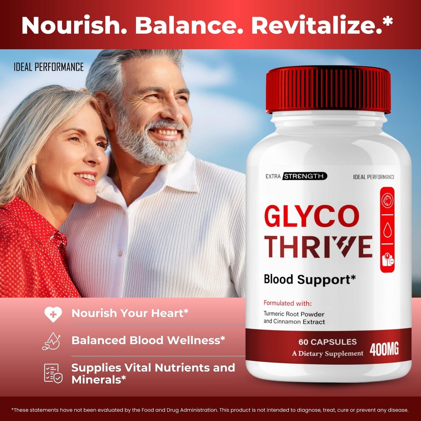 IDEAL PERFORMANCE Glyco Thrive Capsules 120 Count