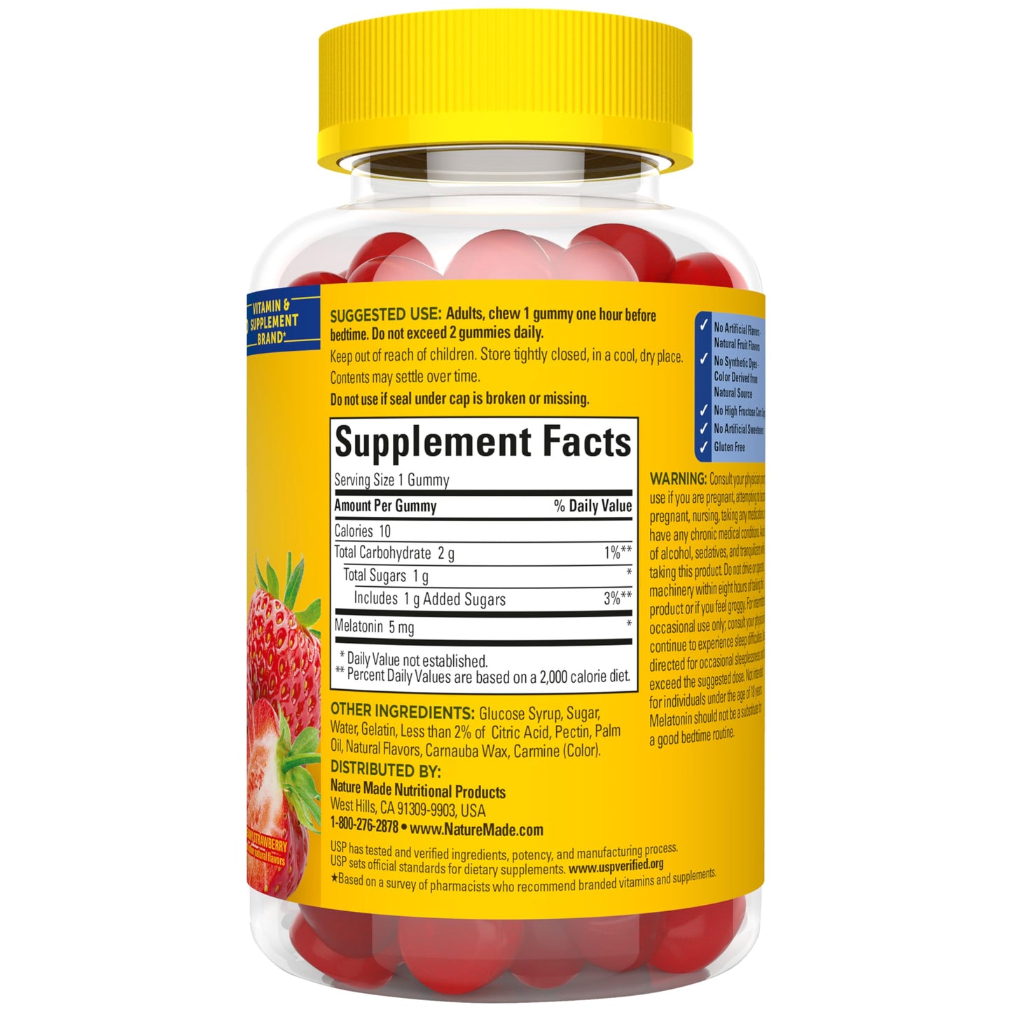 Nature Made Melatonin 5mg Gummies, 70 Count