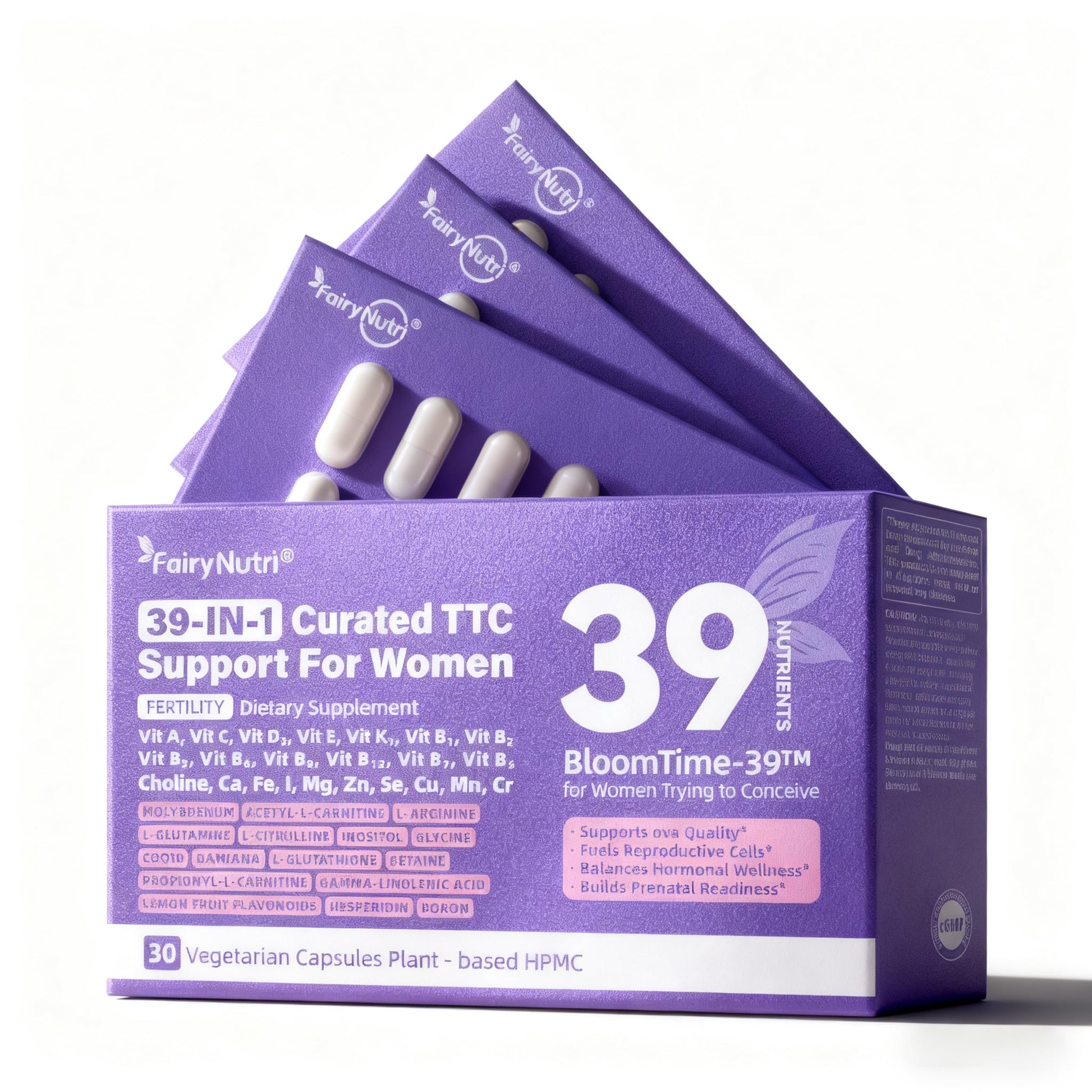 fairynutri BloomTime-39 for Women Trying to Conceive 30 Capsules