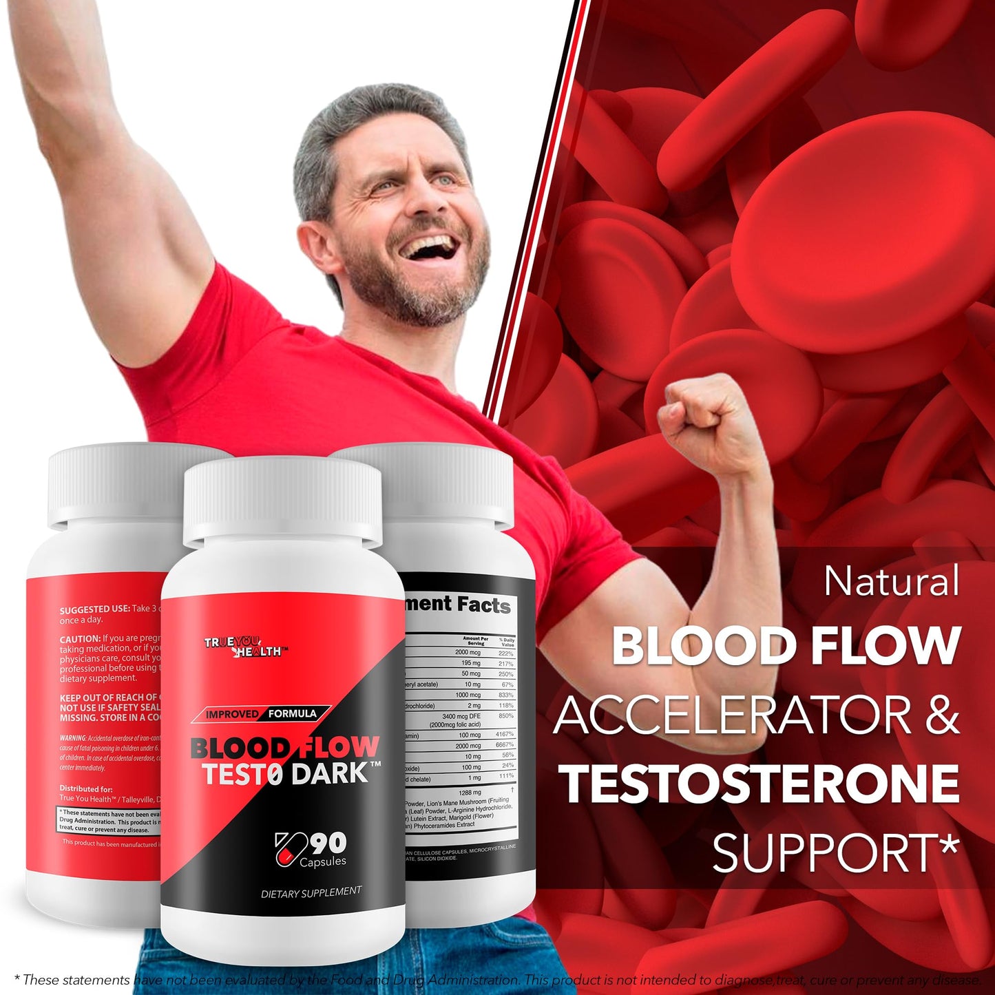 True You Health Blood Flow Capsules 90 Count