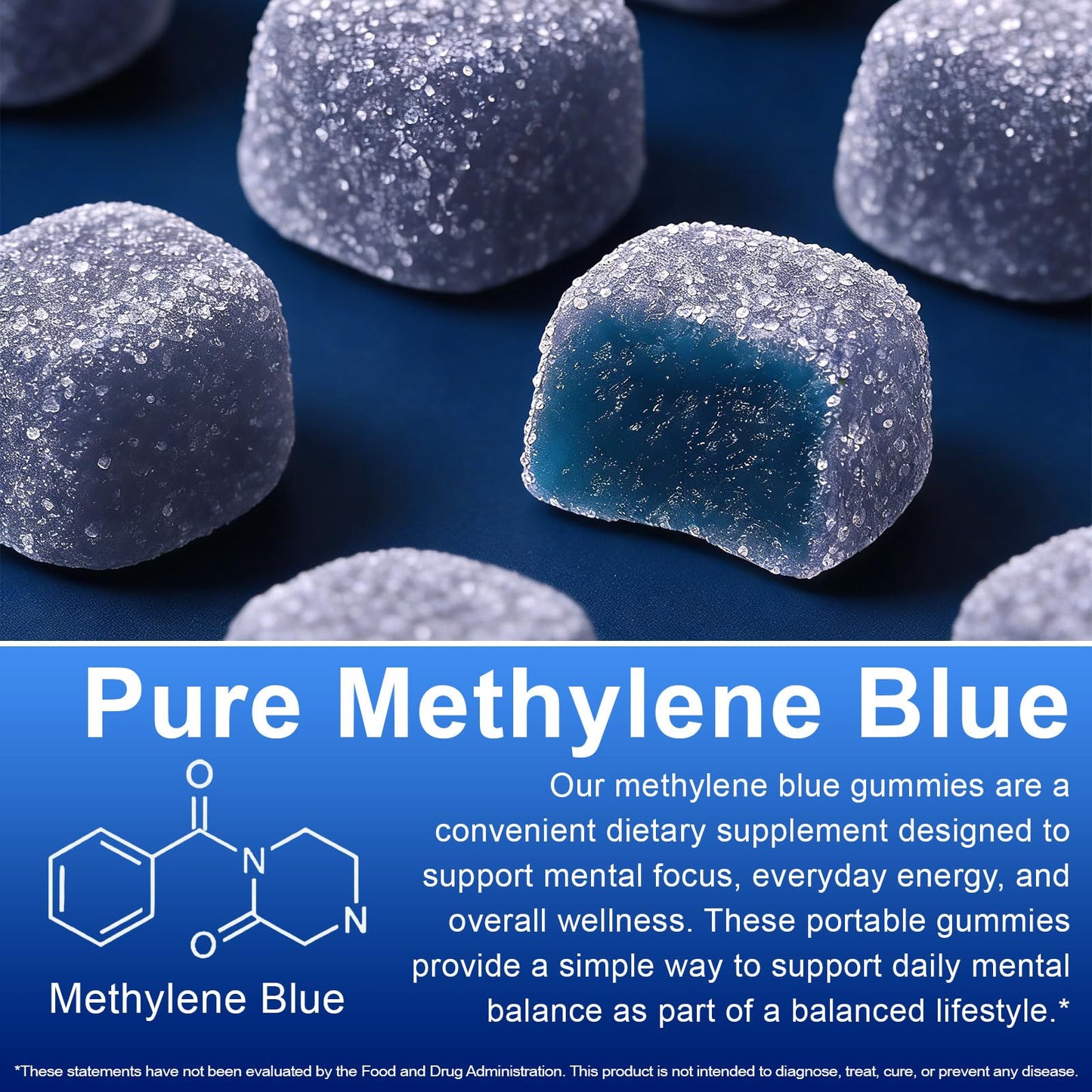 YEMFGQOE Methylene Blue Gummies 30 Count