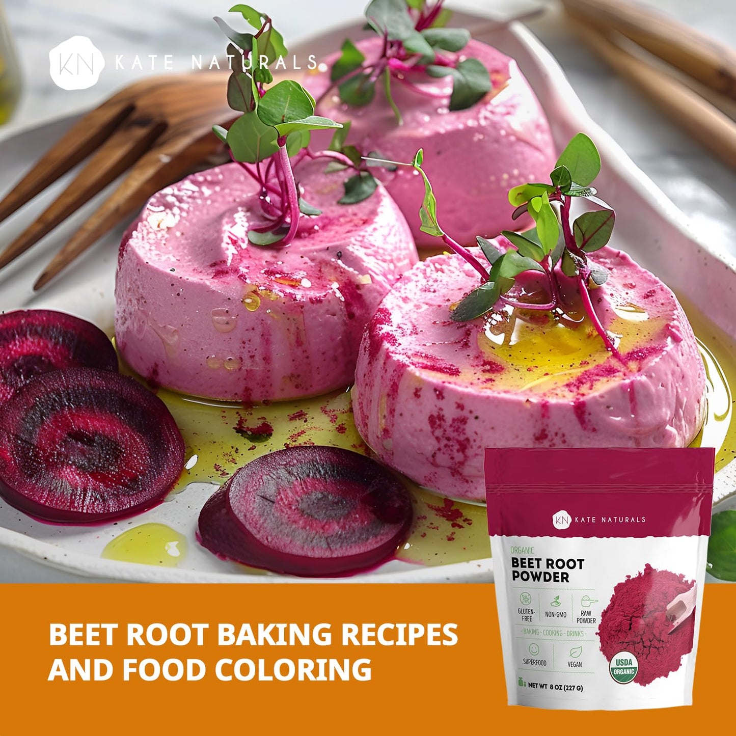 Kate Naturals Organic Beet Root Powder 8 oz