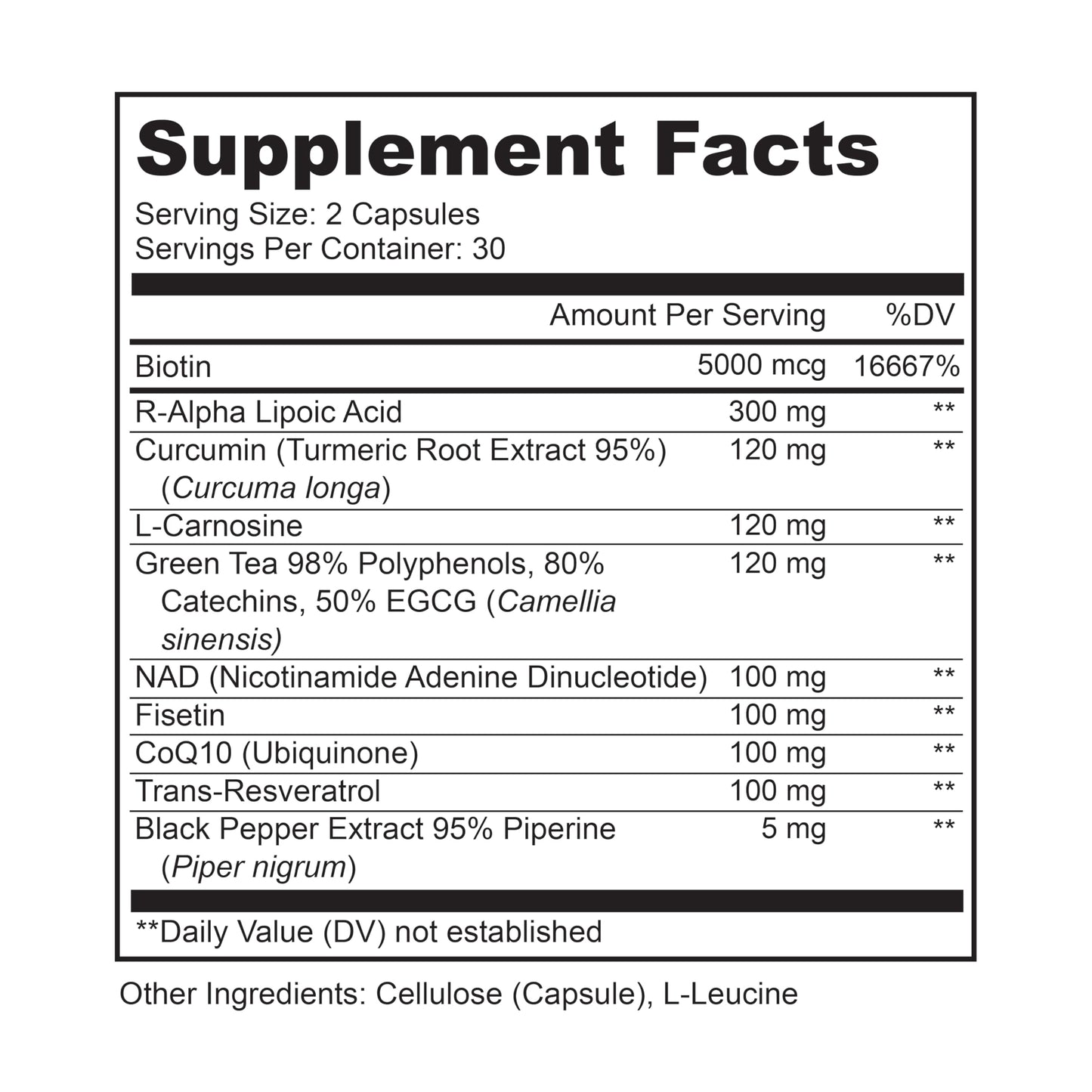 LIVELY VITAMIN CO Perfect Ten - Anti-Aging & Antioxidant Supplement - Biotin & Lipoic Acid - Healthy Hair, Skin, Nails - Energy Boost - Sharper Brain Function - Stronger Immunity - 60 Capsules