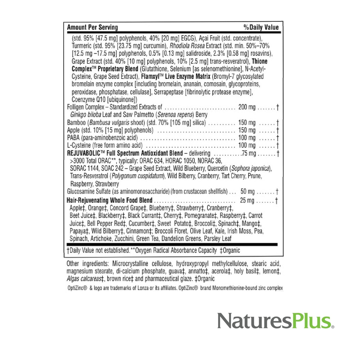 NaturesPlus AgeLoss Hair Support 90 Tablets