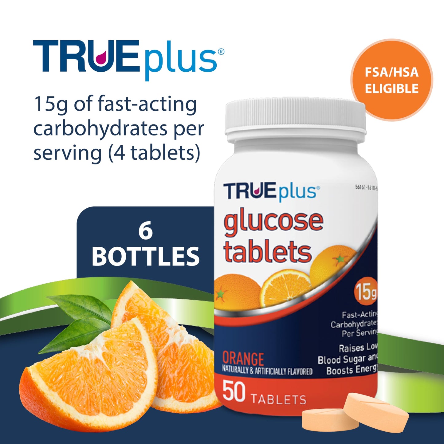 TRUEplus Glucose Tablets, 300 Tablets