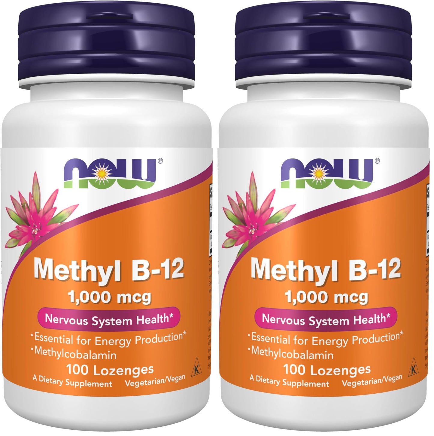 NOW Foods Methyl B-12 (Methylcobalamin) 1,000 mcg Chewable Lozenges, 200 Count