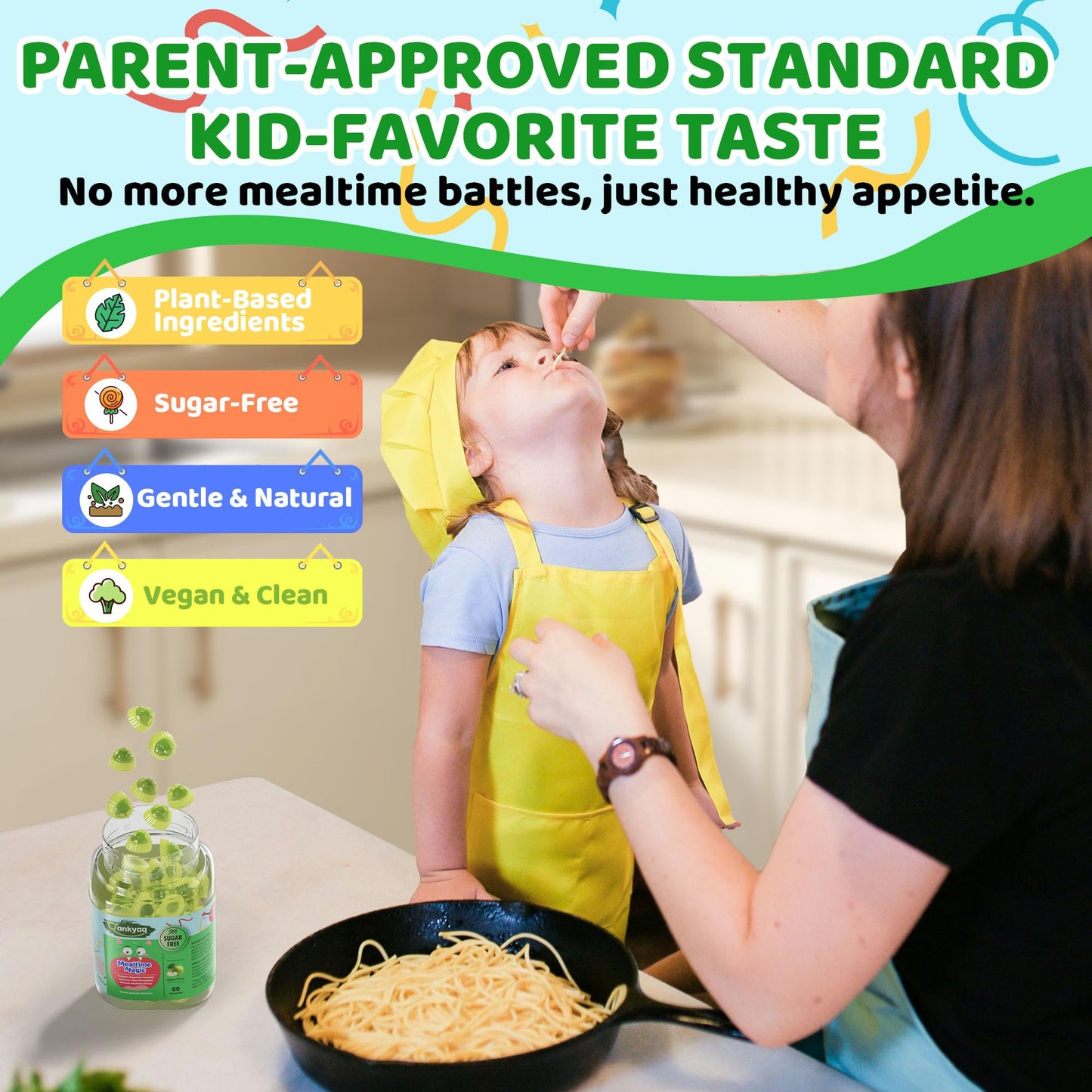 Q'ankyaq Appetite Booster for Kids Weight Gain Gummies, 60 Gummies