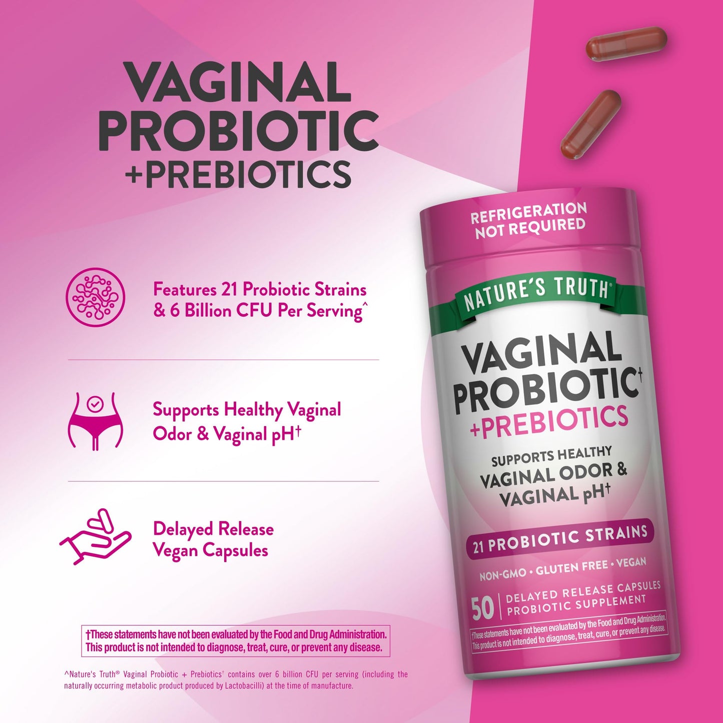 Nature's Truth Women's Probiotic Capsules, 50 Count
