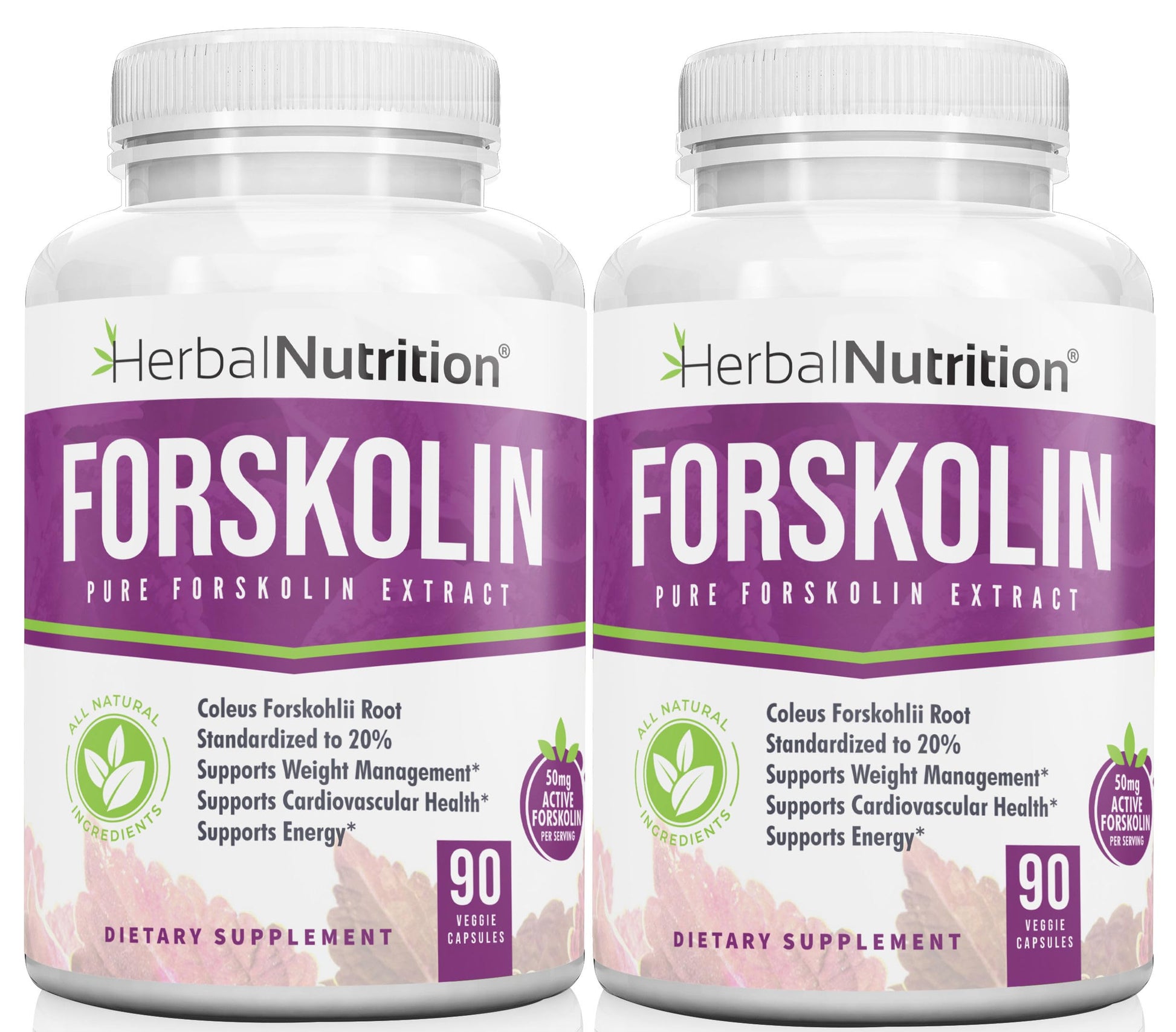 Herbal Nutrition Forskolin for Weight Loss Capsules 2-Pack