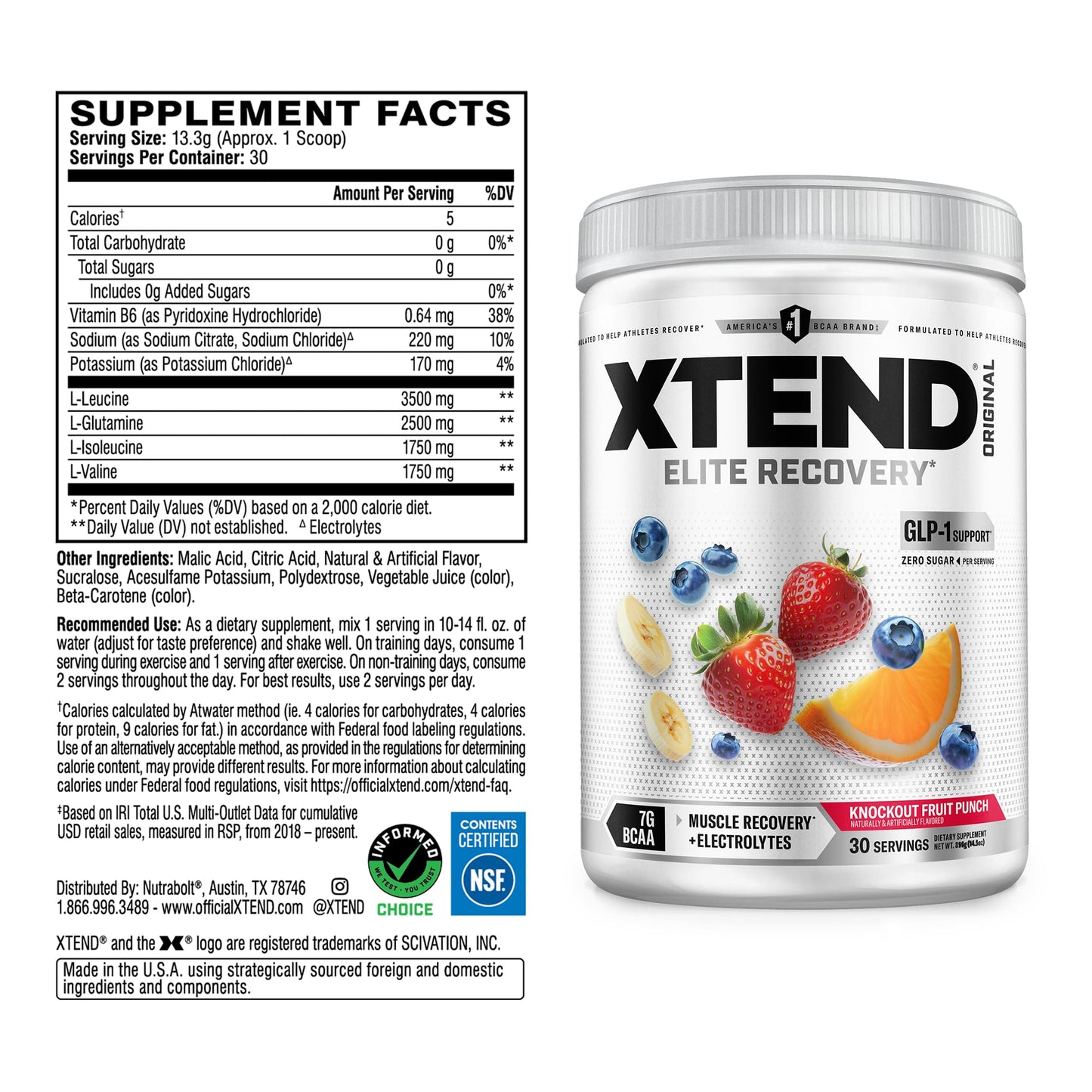 Xtend BCAA Powder 13.2 oz