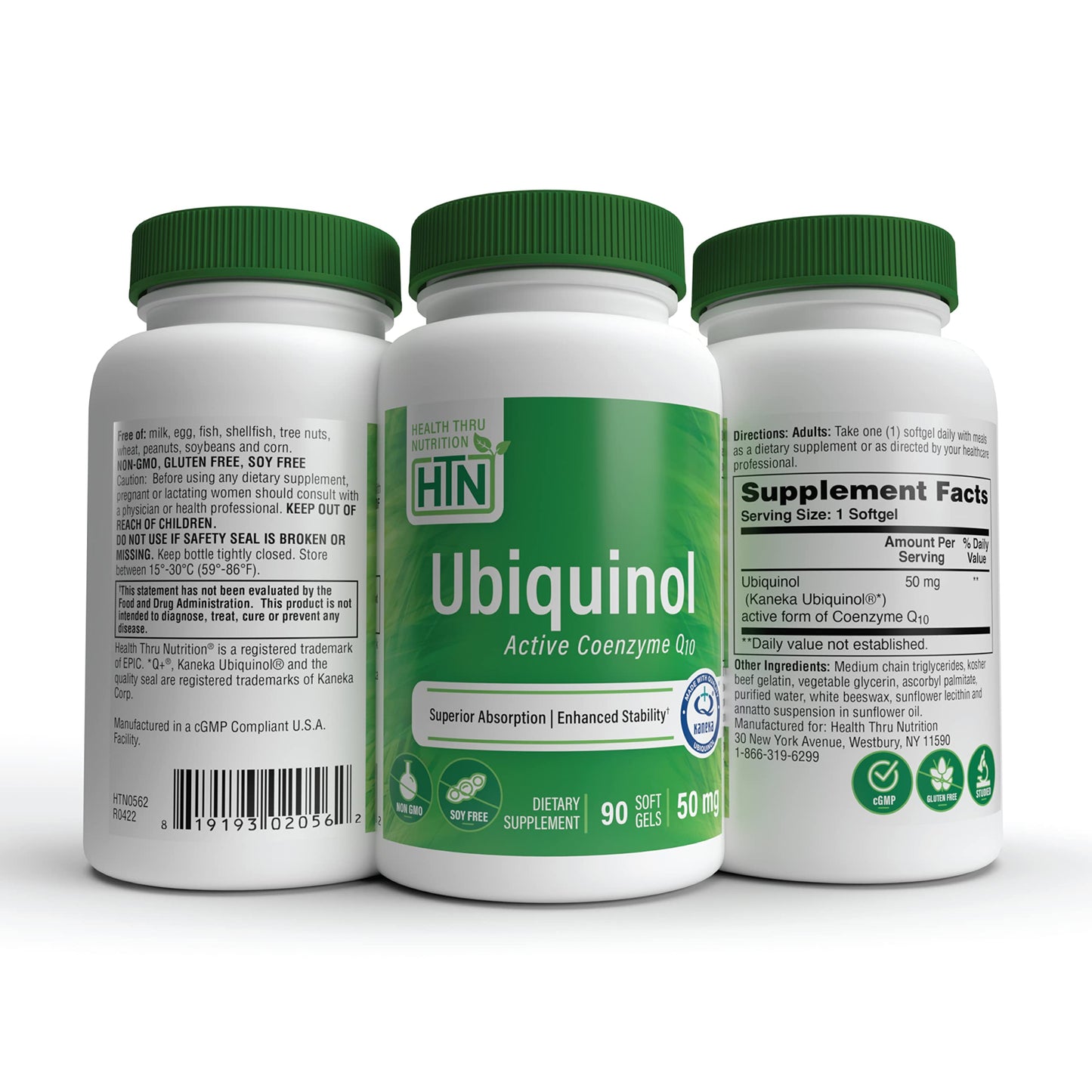 Health Thru Nutrition Ubiquinol 50mg Softgels 90 Count
