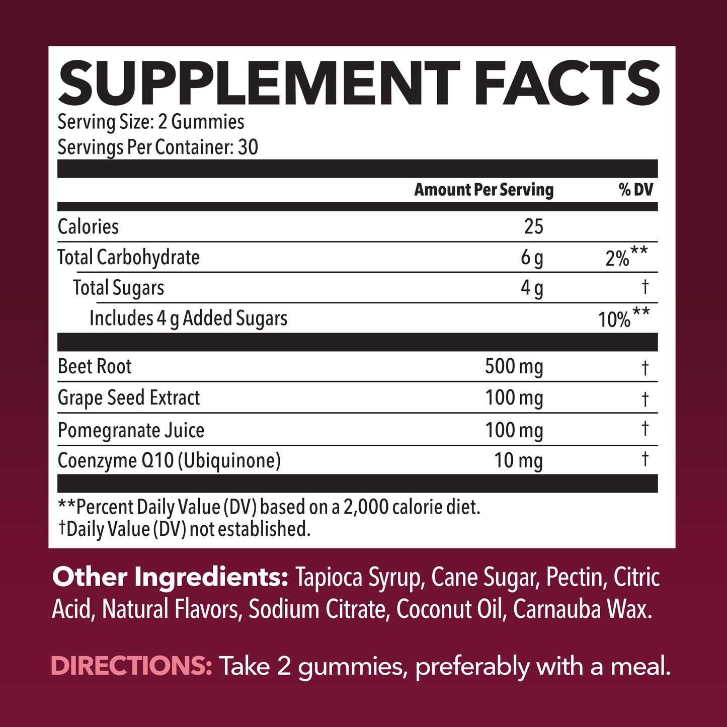HAVASU NUTRITION Nitric Oxide Gummies with L-Arginine and Beet Root, Beet Root Gummies with COQ10 and Pomegranate, Gummies, 150 Count