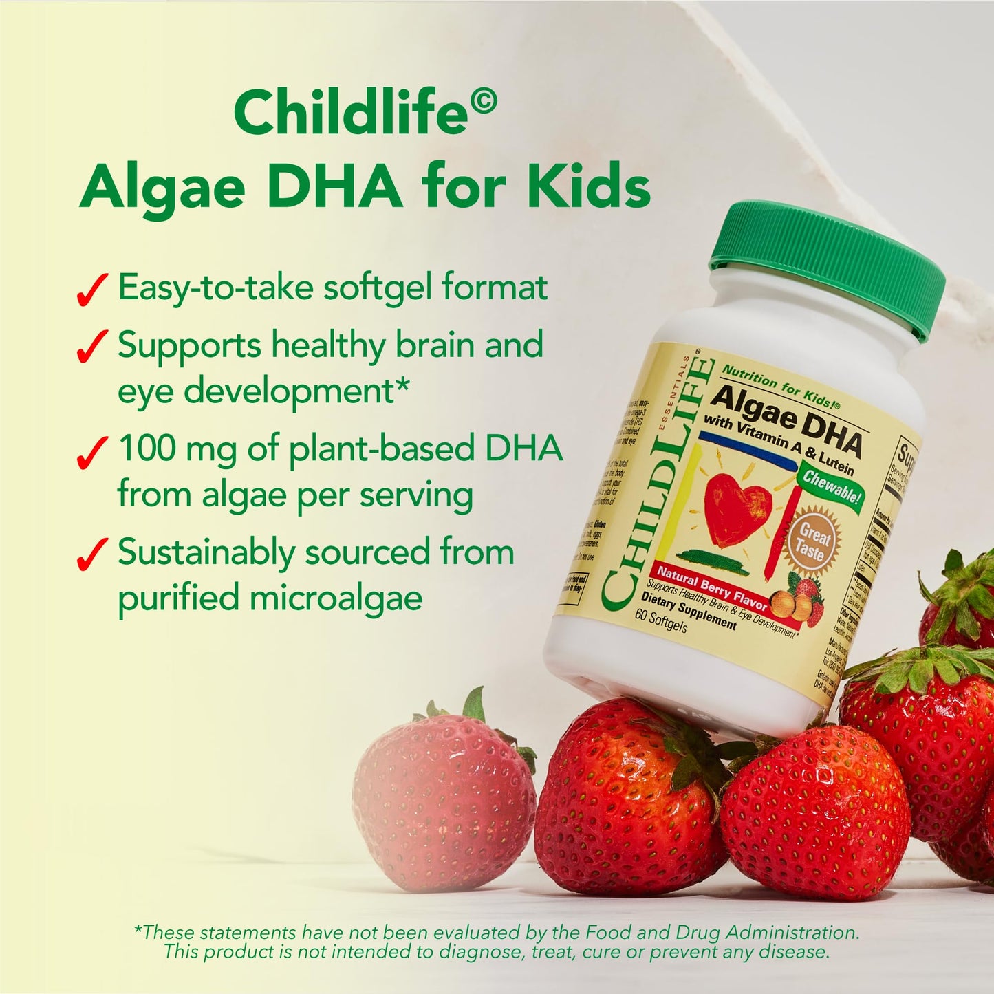 ChildLife Essentials Algae DHA for Kids Softgels 60