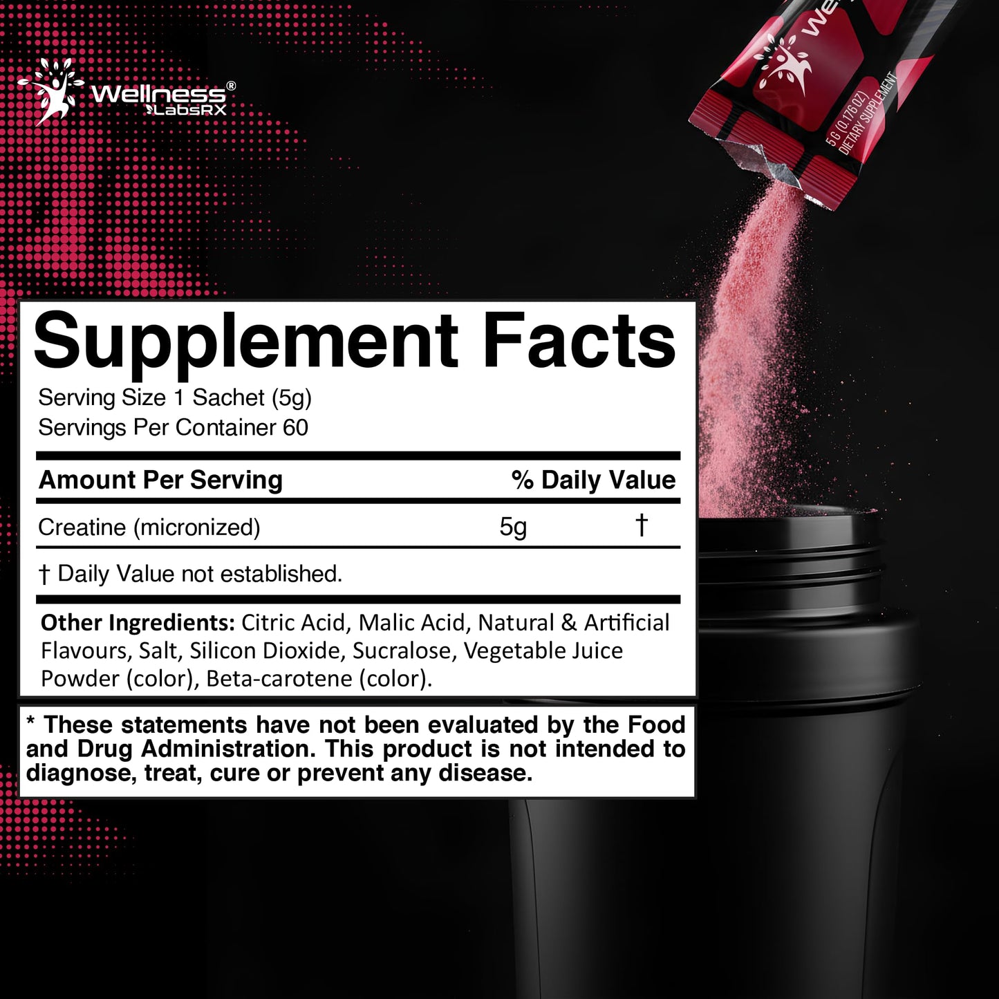 WELLNESS LABSRX Creatine Monohydrate Powder 10.5 oz