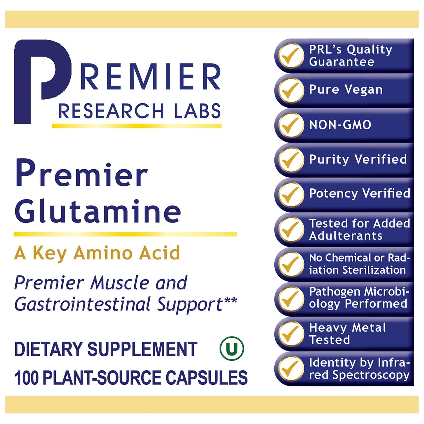 Premier Research Labs Glutamine Capsule 100