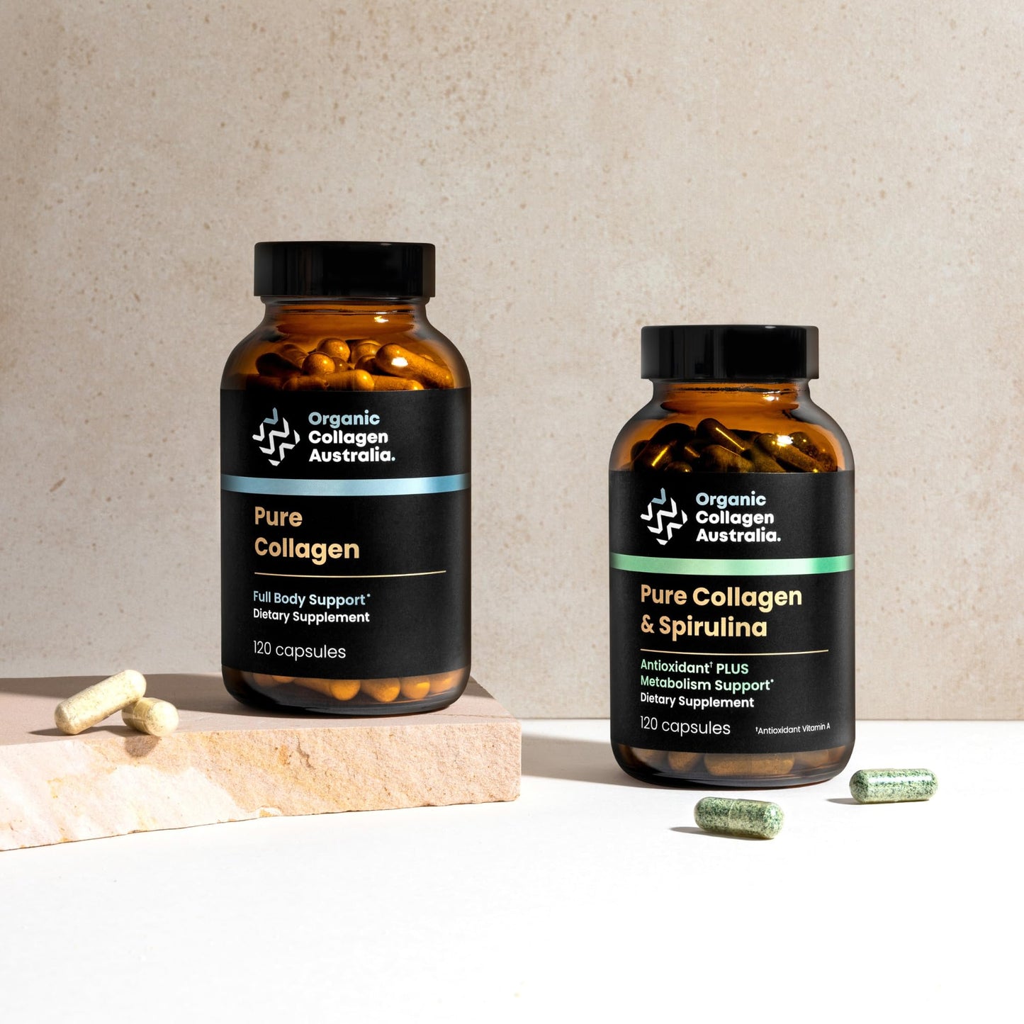 Organic Collagen Australia Pure Hydrolyzed Collagen Capsules, 120 Capsules