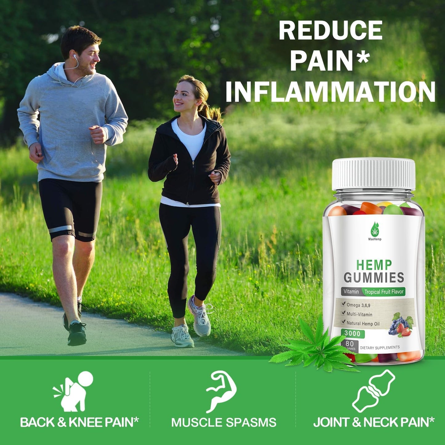 MaxHemp Hemp Gummies Extra Strength for Pain, Sleep, Anxiety Gummy 240 Count