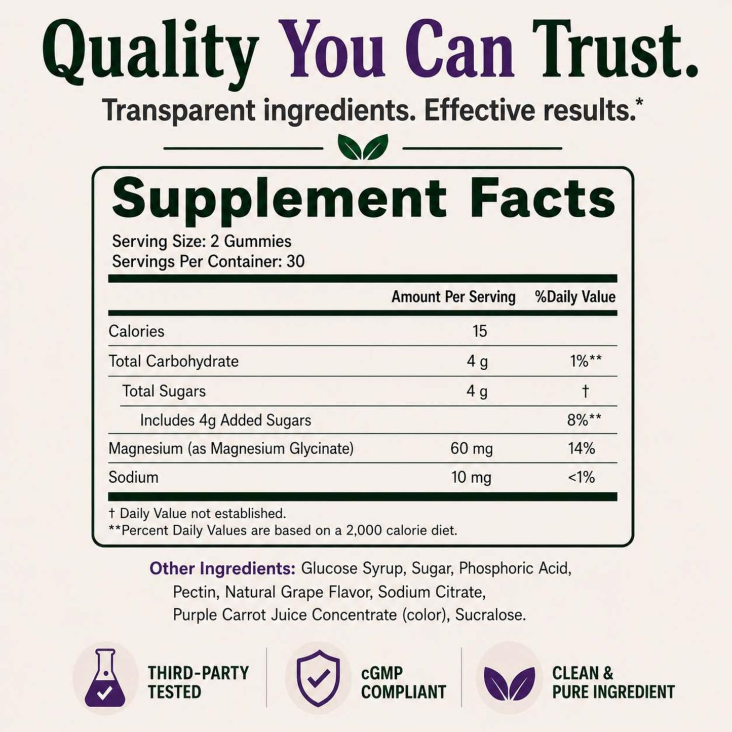Restworthy Magnesium Glycinate Gummies for Sleep, Relaxation & Calm Support, 60 Gummies