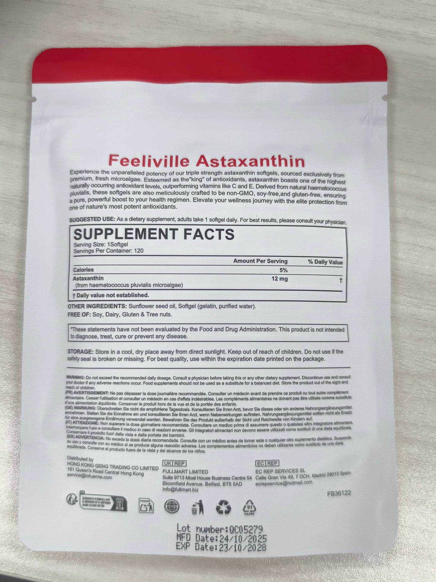 Buyourtaste Astaxanthin 12mg Softgel 120 Count