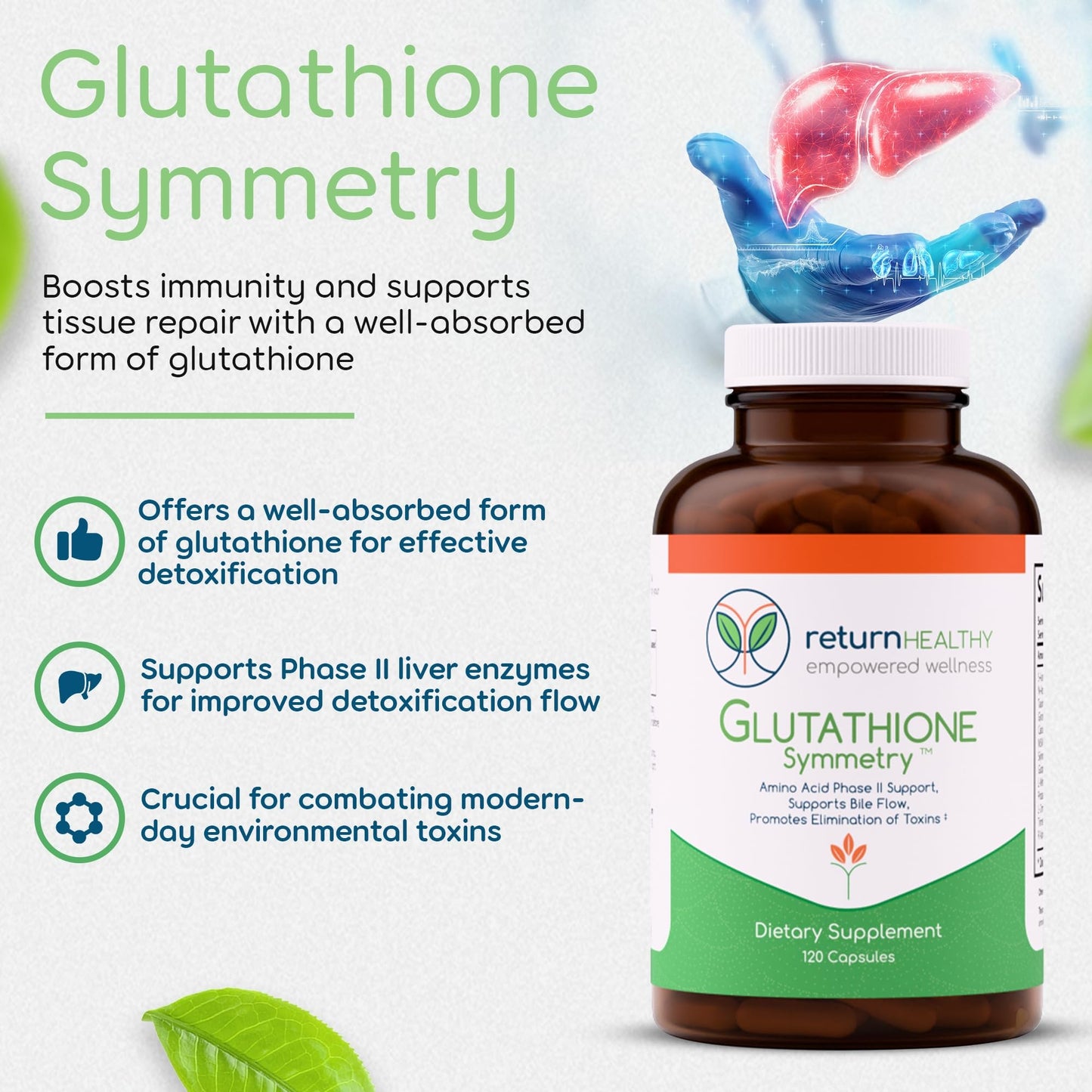 Return Healthy Cell Stabilization Kit - 5-in-1 Mitochondrial Supplements for Cellular Vitality, Gut Health & Brain Support - Health Essentials, Wellness Protocol - Non-GMO, Plant-Based, USA-Made Capsules, 5-Count