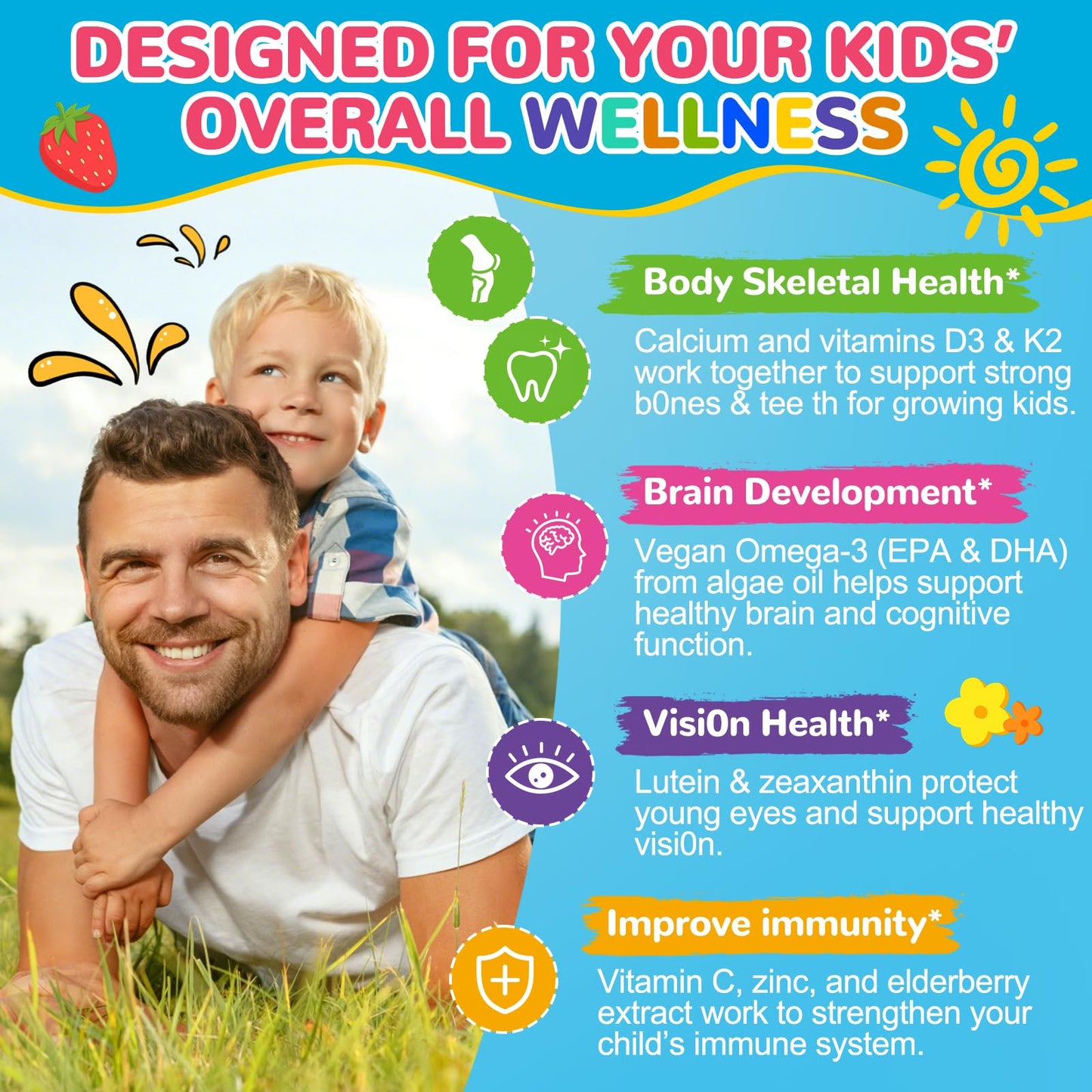 Fajeckma Kids Calcium Citrate Gummies 60 Count