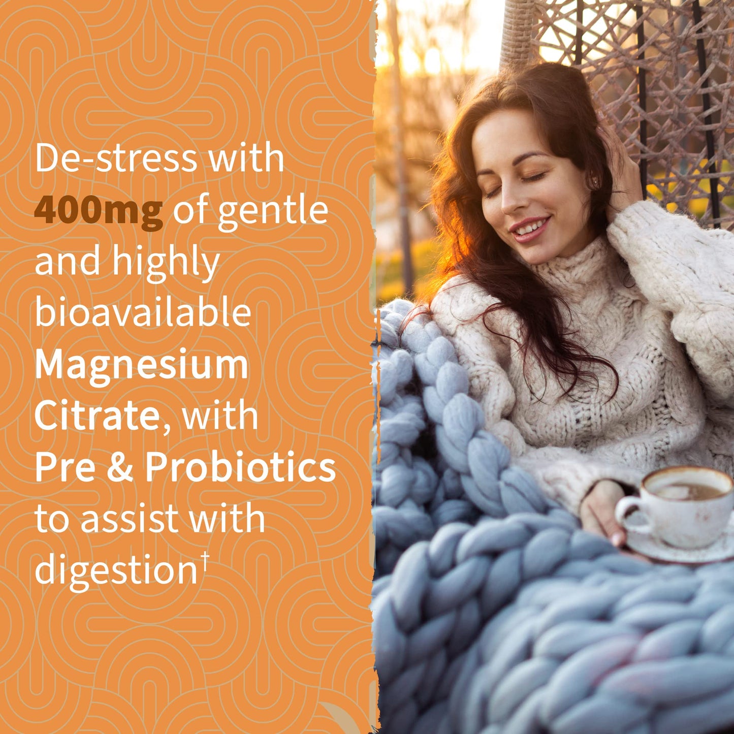 Garden of Life Magnesium Citrate Supplement Gummies with Prebiotics & Probiotics for Stress, Sleep & Recovery - Vegan, Gluten Free, Kosher, Non-GMO, No Added Sugars, Peach Flavor, 60 Gummies