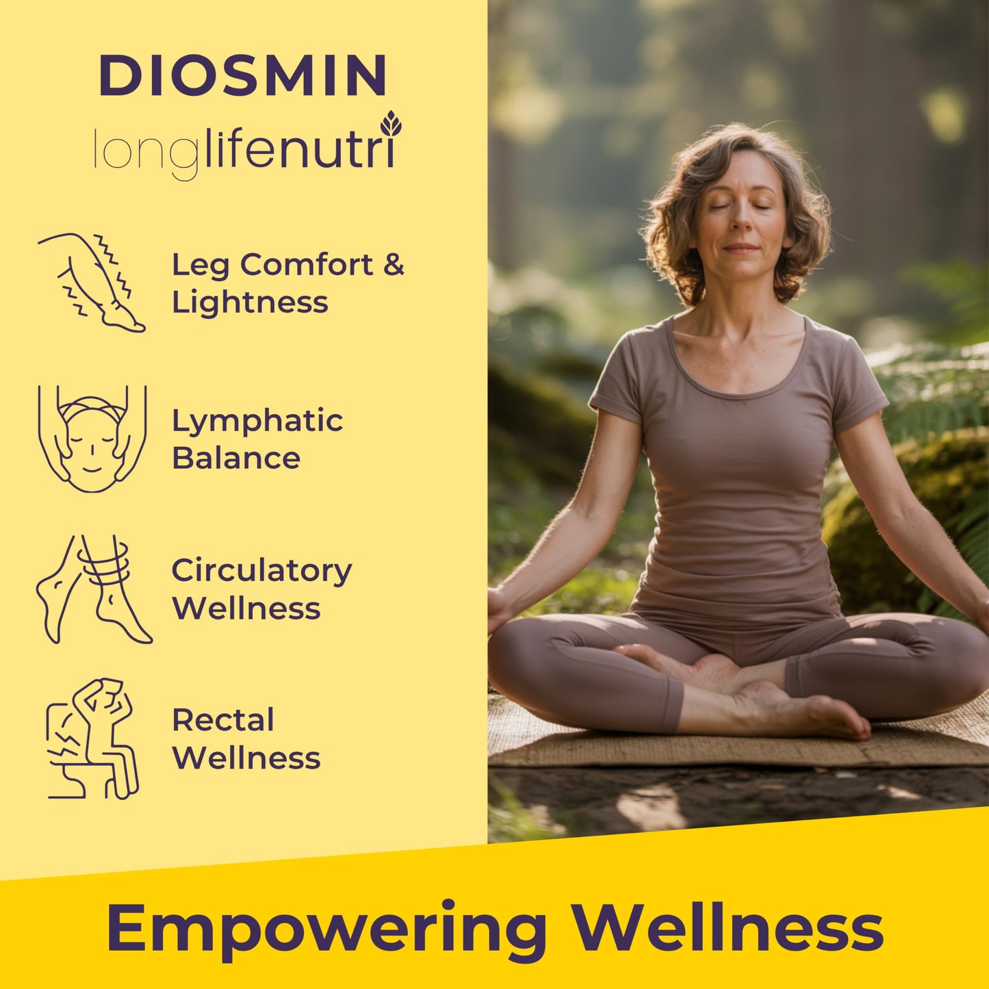 LongLifeNutri Diosmin 1000mg Advanced Formula Capsules, 240