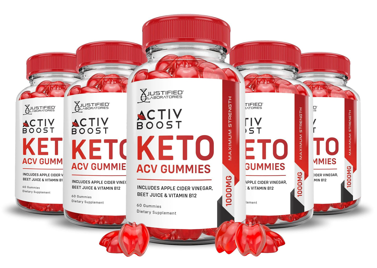 Justified Laboratories Activ Boost Keto ACV Gummies (1000 mg), 300 Gummies