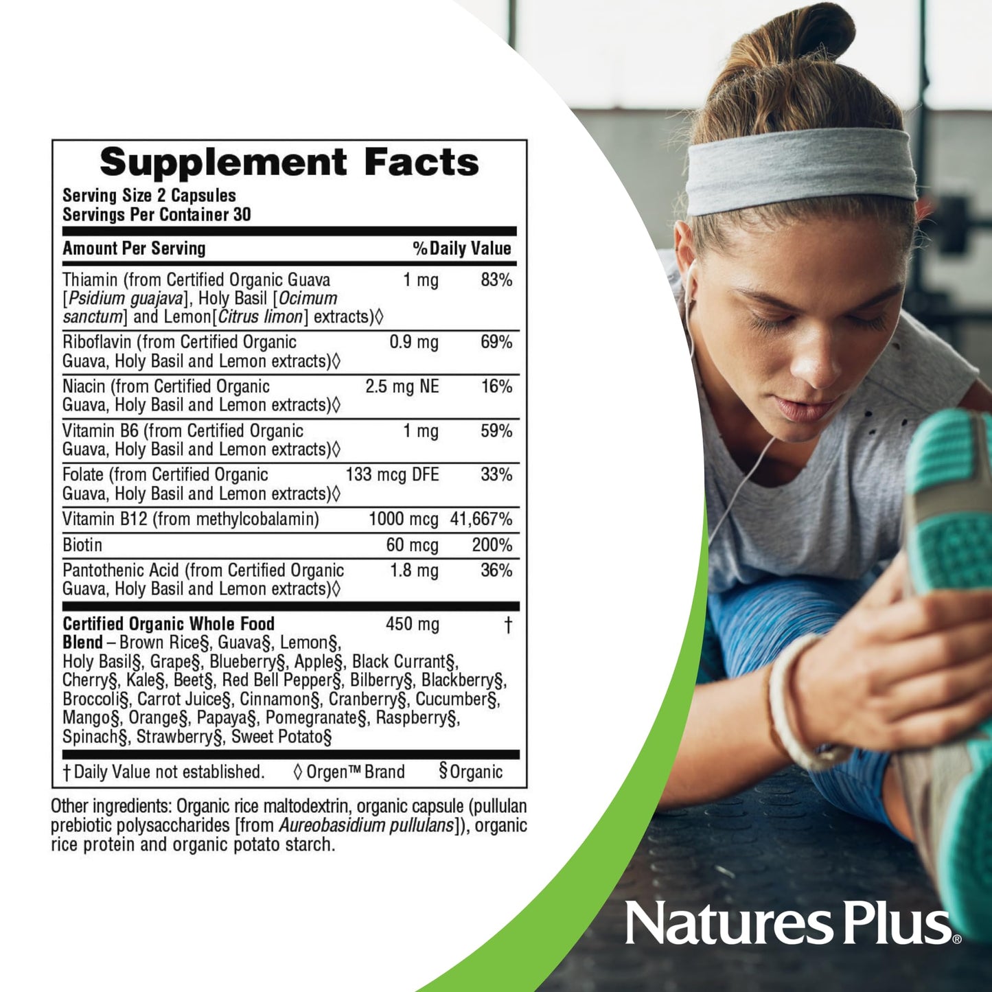 Nature's Plus Source of Life Garden Vitamin B12, 60 Capsules