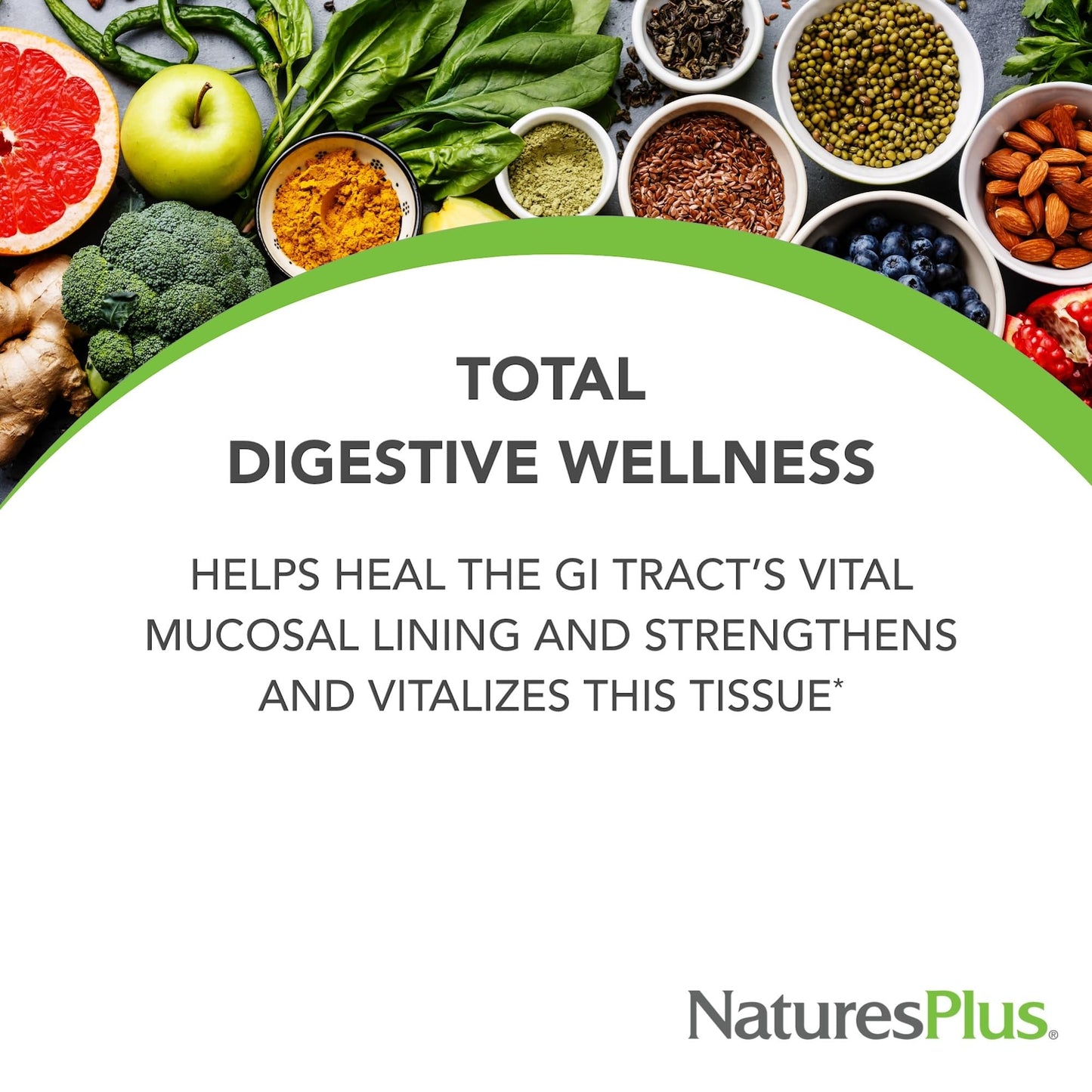 NaturesPlus GI Natural Total Digestive Wellness 90 Tablets