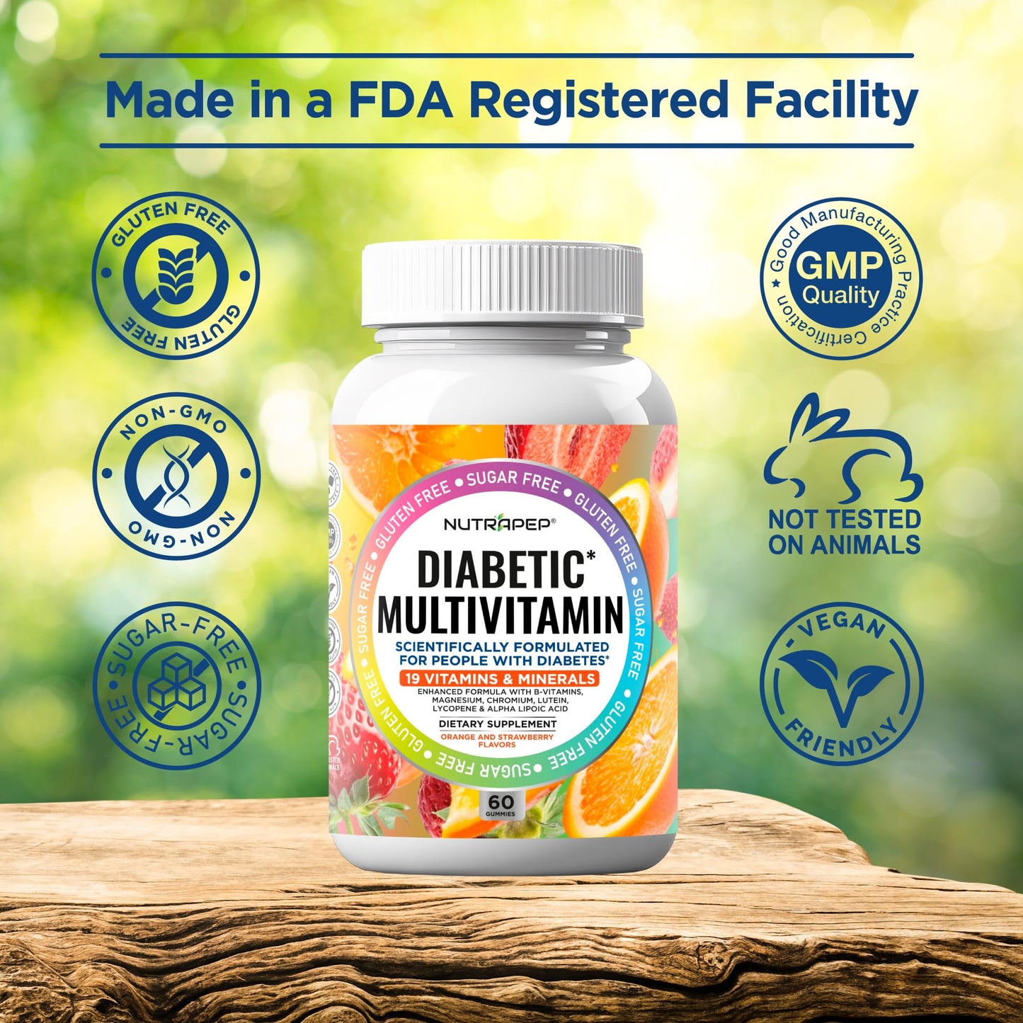NutraPep Premium Multivitamin Gummies 60 Count