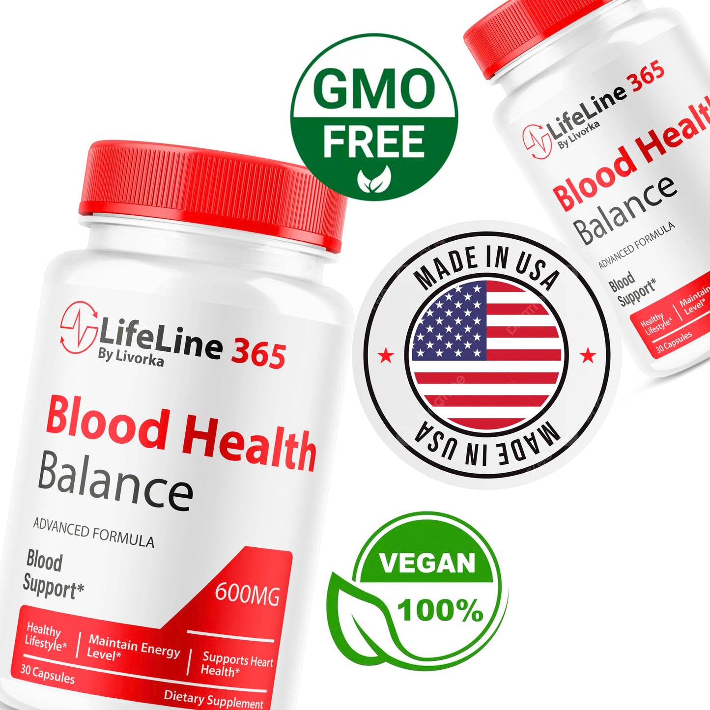LIVORKA LifeLine 365 Blood Support Capsules 60 Count