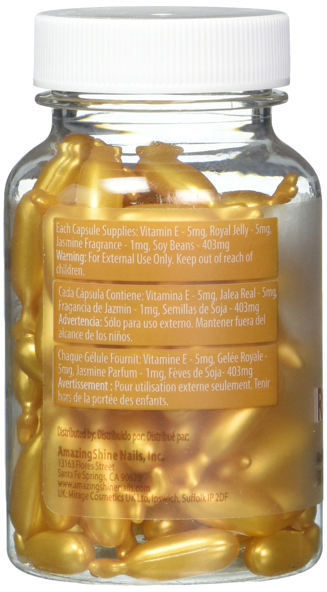 Amazing Shine Royal Jelly Skin Oil Capsules 90 Count